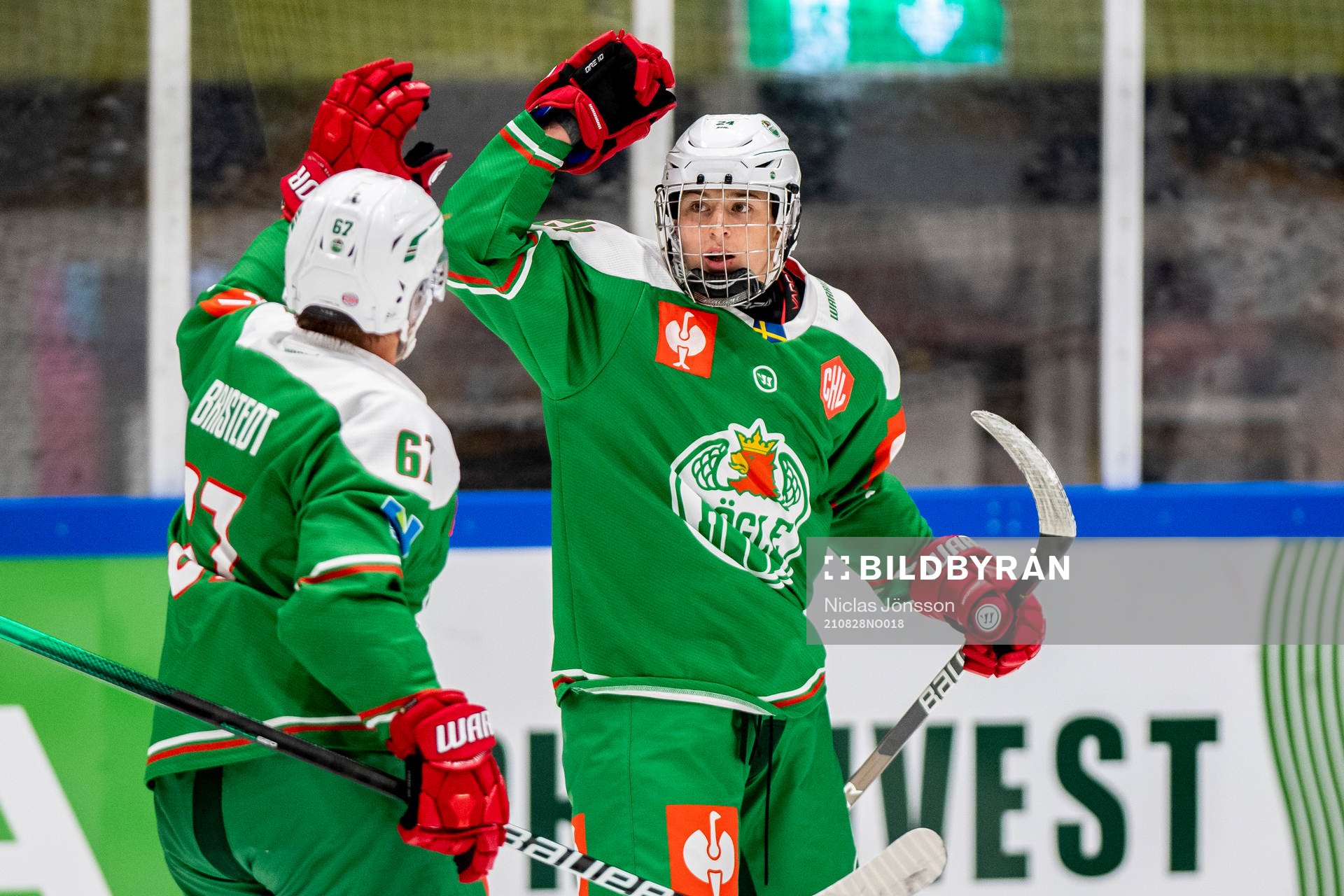 Marco Kasper of Rögle celebrates