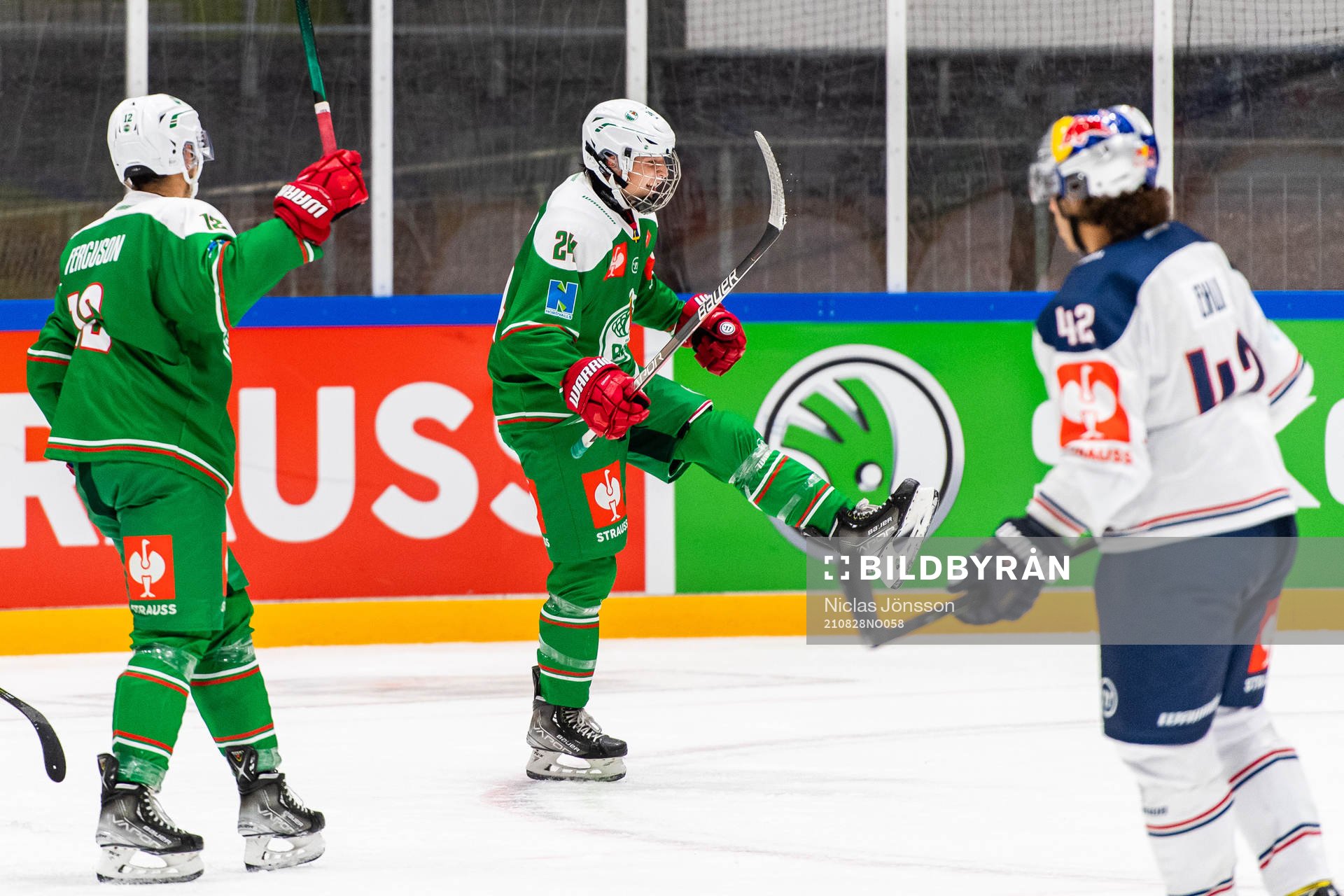 Marco Kasper of Rögle celebrates