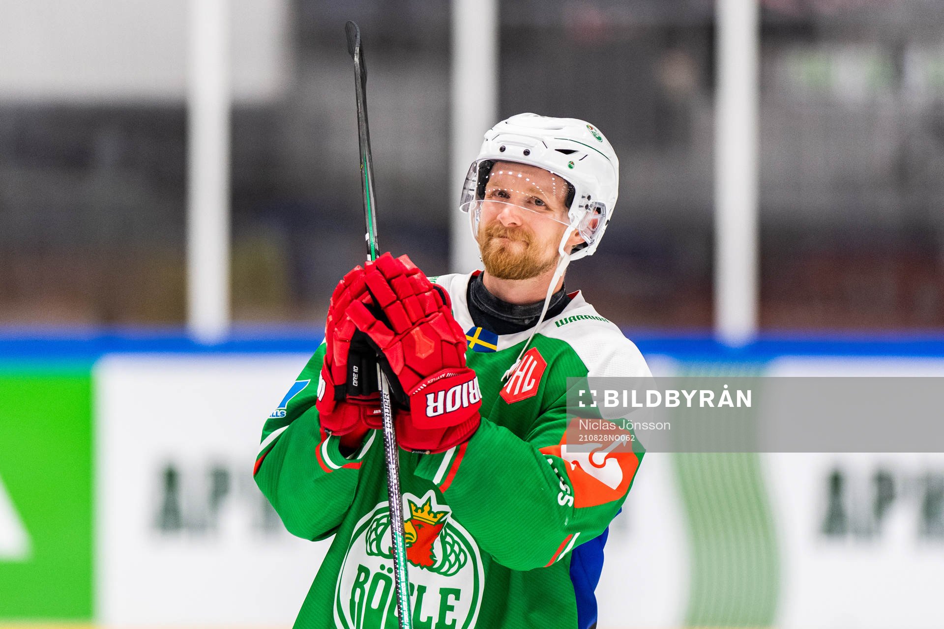 Ted Brithén of Rögle celebrates