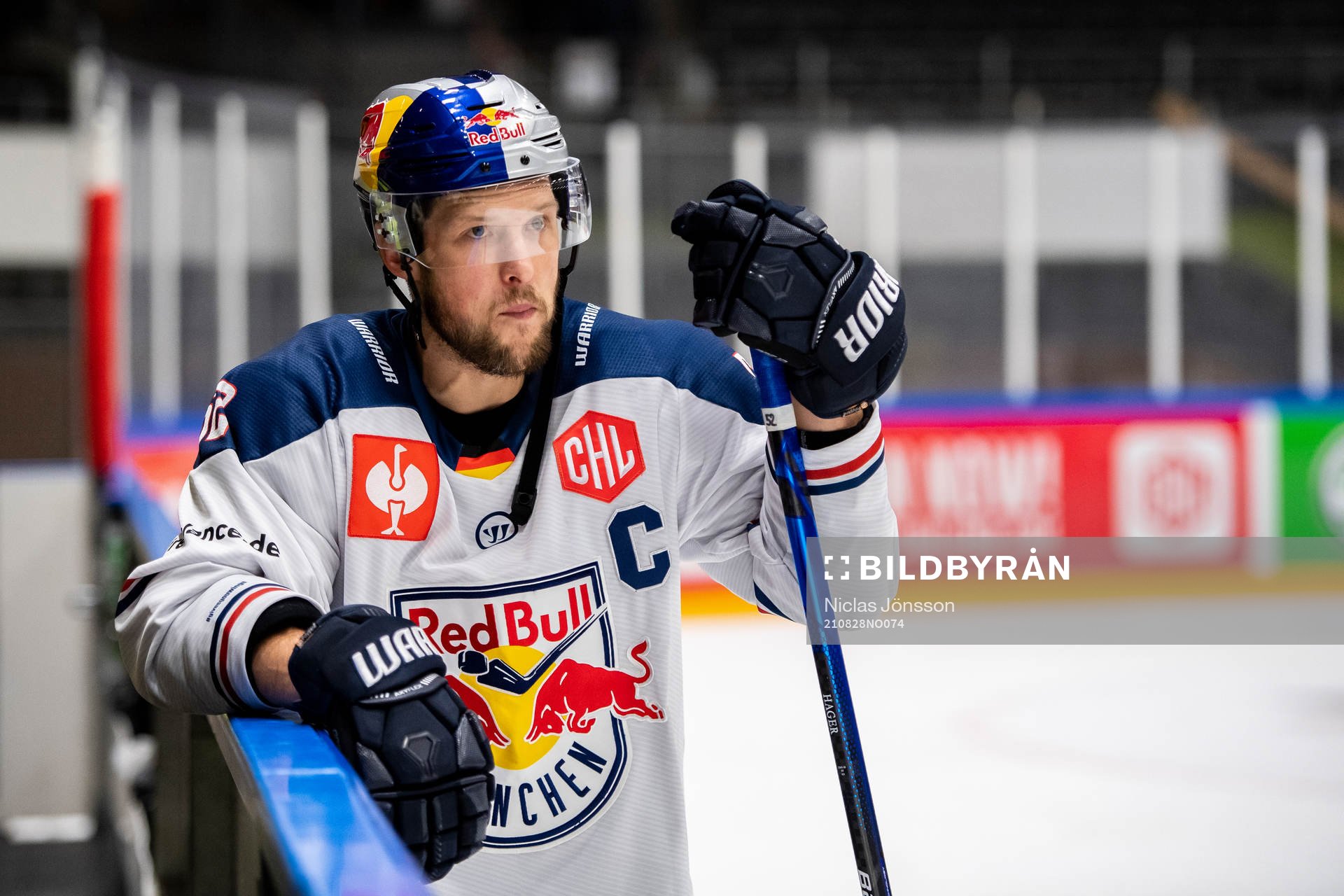 Patrick Hager of Munich looks dejected