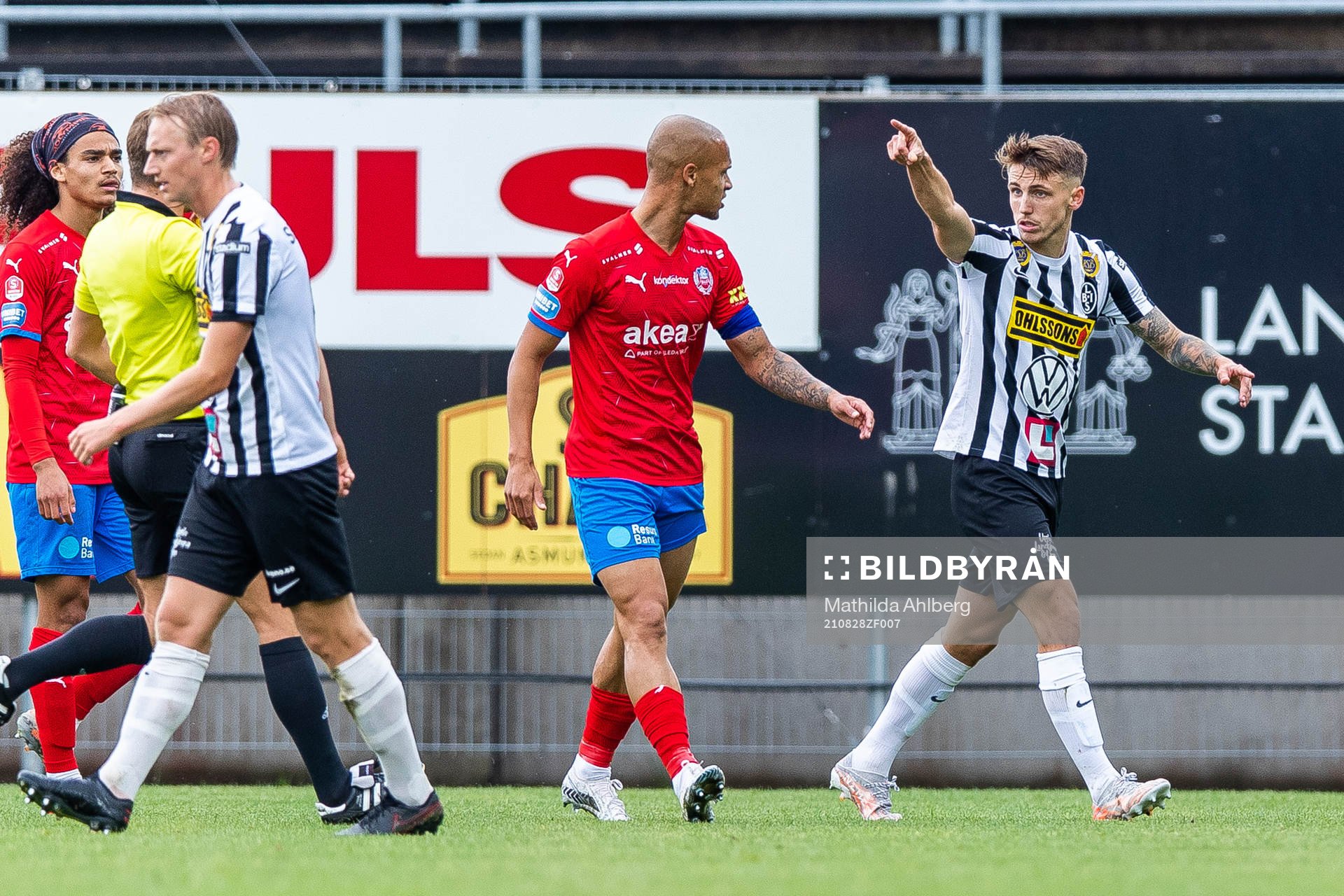 under fotbollsmatchen i Superettan mellan Helsingborg och