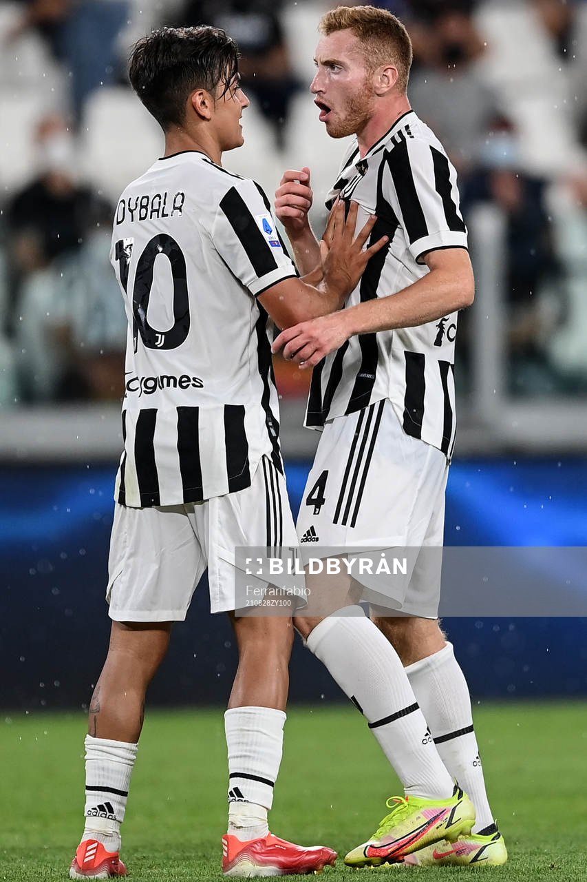 Paulo Dybala and Dejan Kulusevski of Juventus