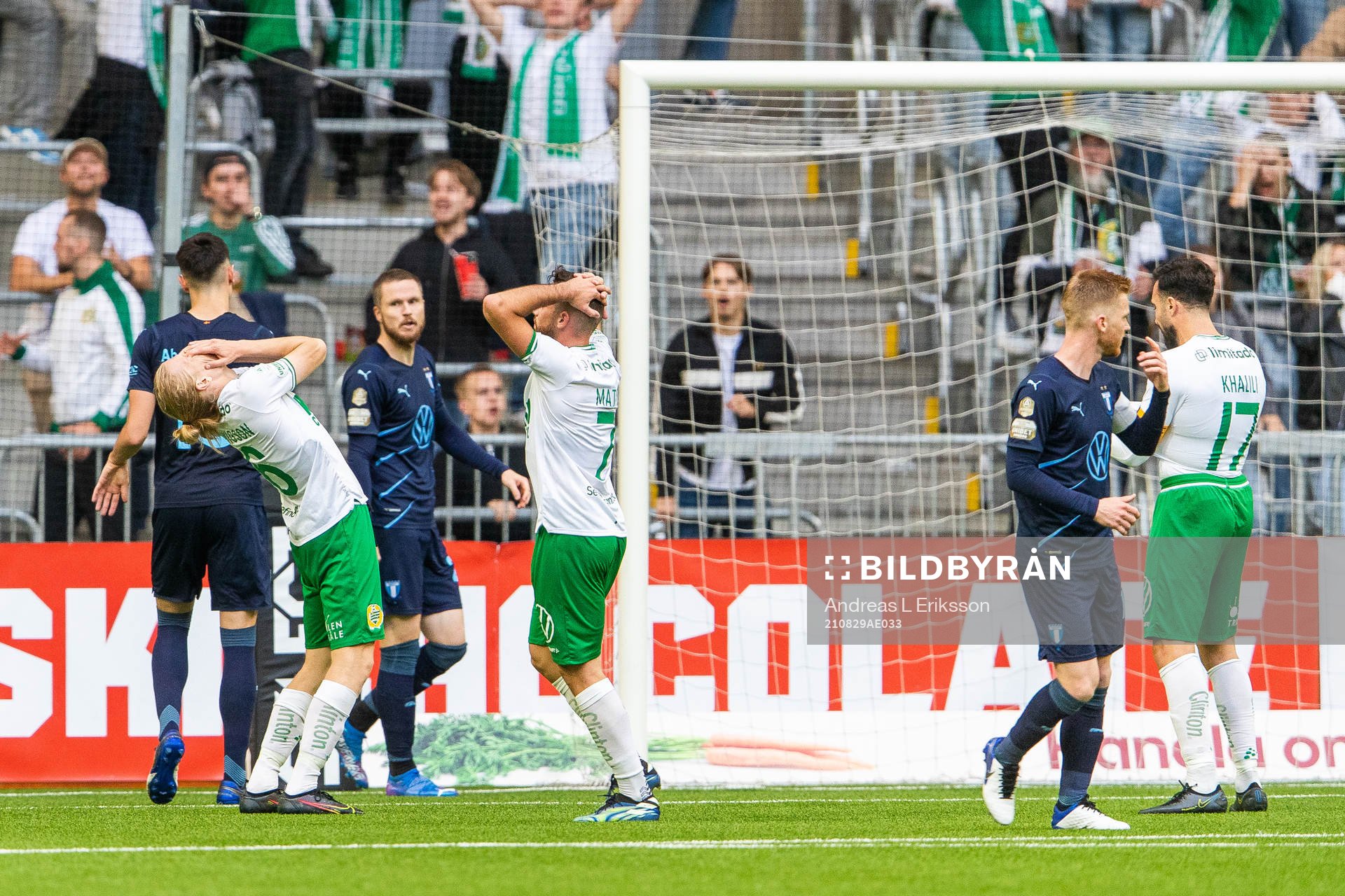 Hammarbys Gustav Ludwigson och Aljosa Matko deppar