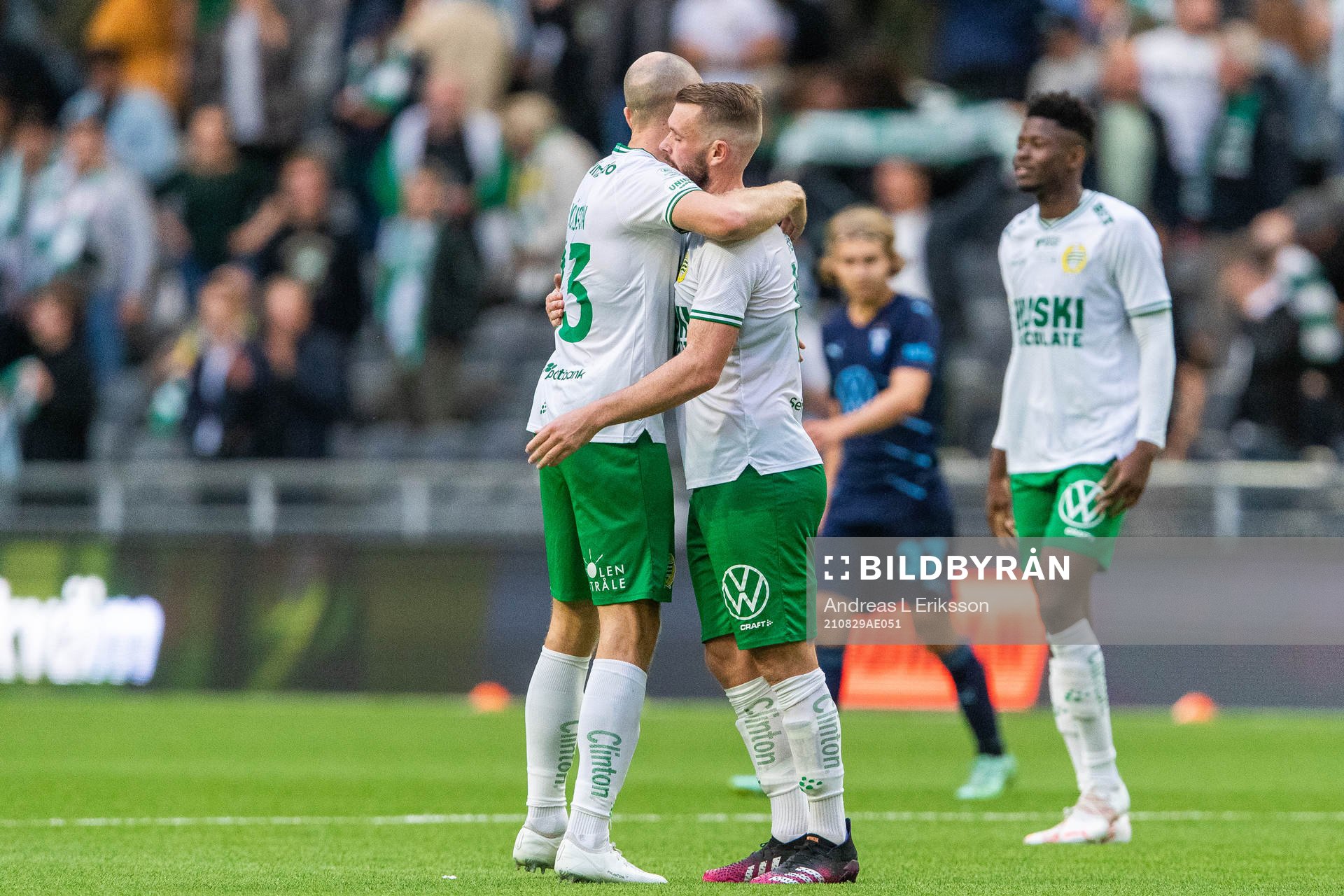 Hammarbys Jon Gudni Fjoluson, Mads Fenger Nielsen och Aziz