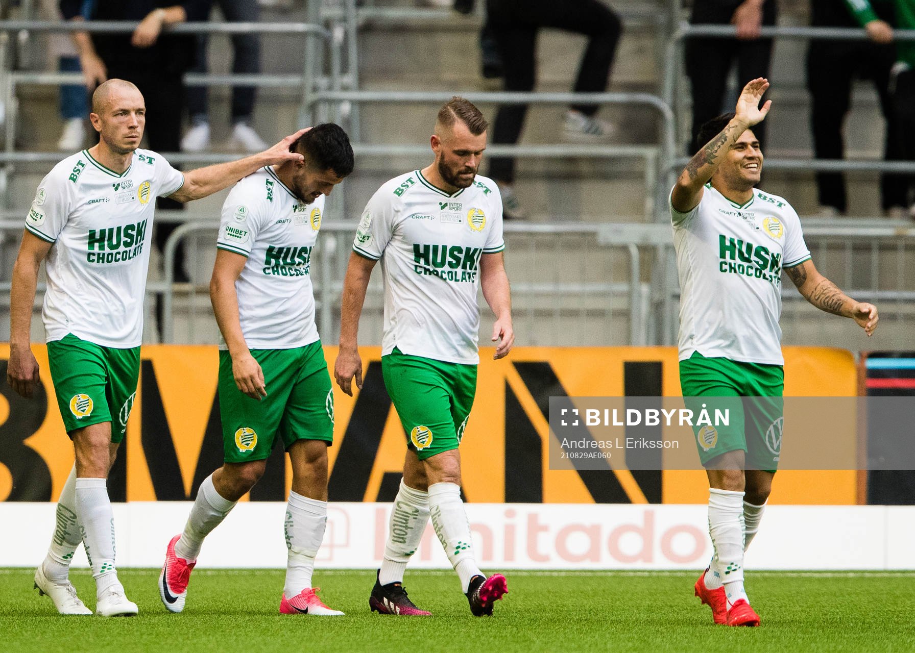 Hammarbys Jon Gudni Fjoluson, Astrit Selmani Mads Fenger