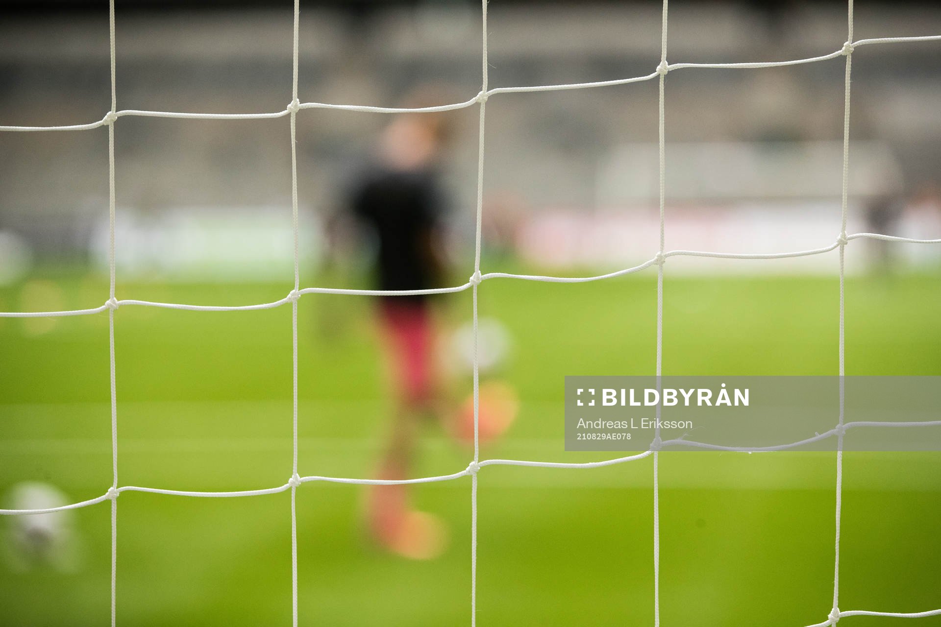 Målnät innan fotbollsmatchen i Allsvenskan mellan