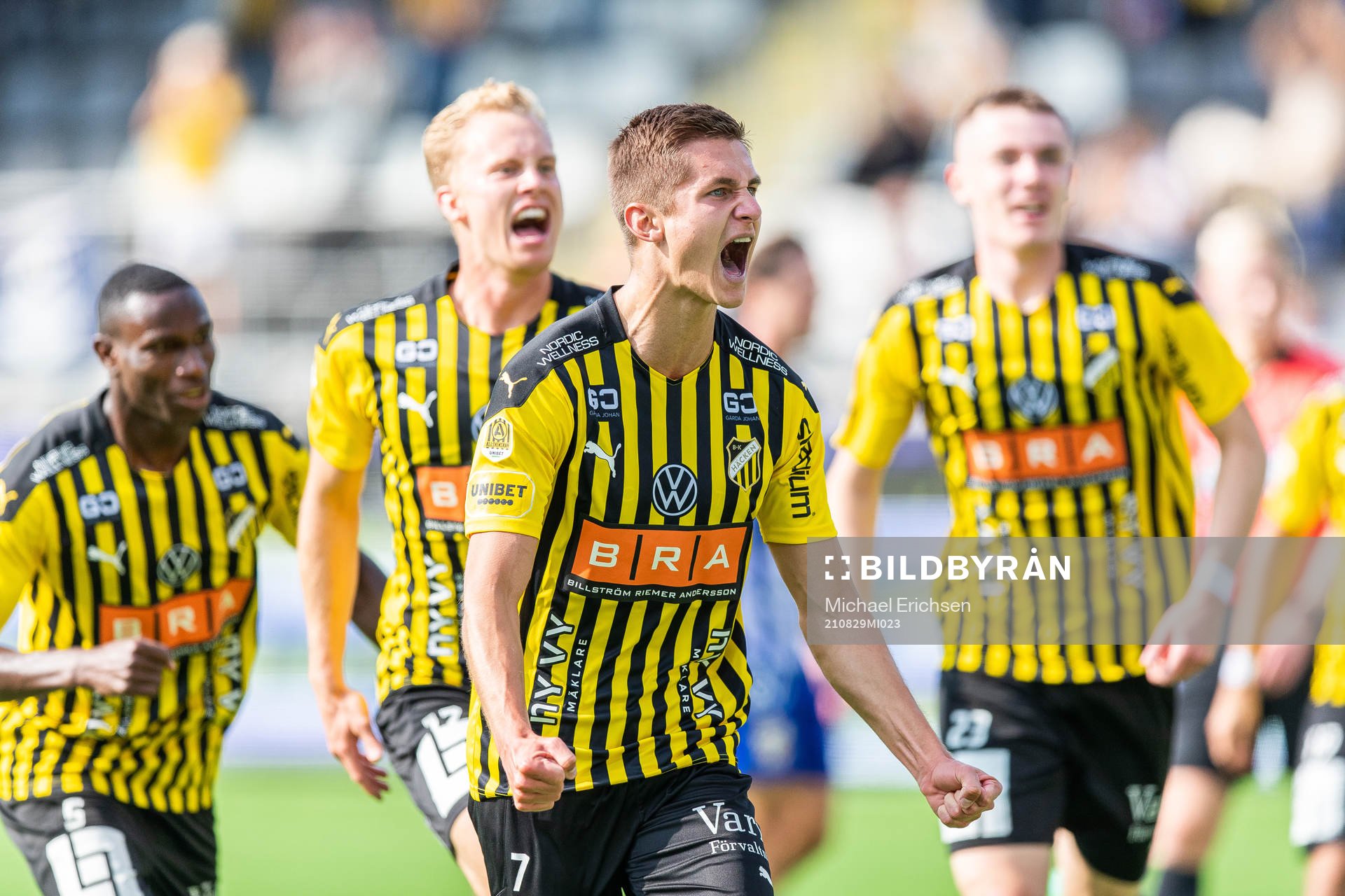 Häckens Leo Bengtsson jublar