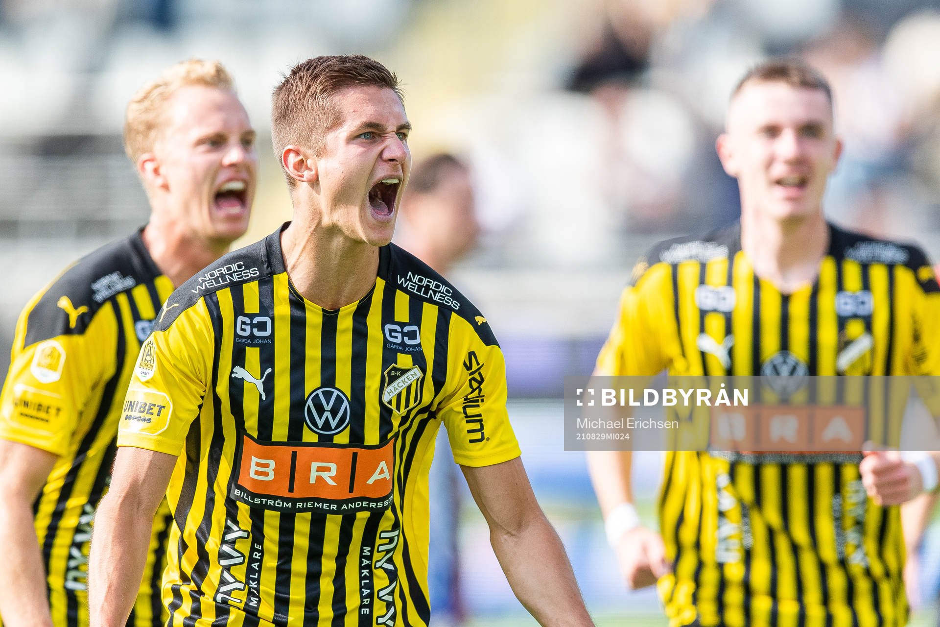 Häckens Leo Bengtsson jublar