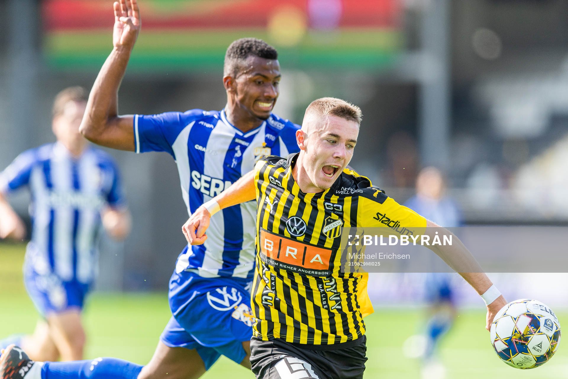 IFK Göteborgs Bernardo Vilar och Häckens Patrik Wålemark