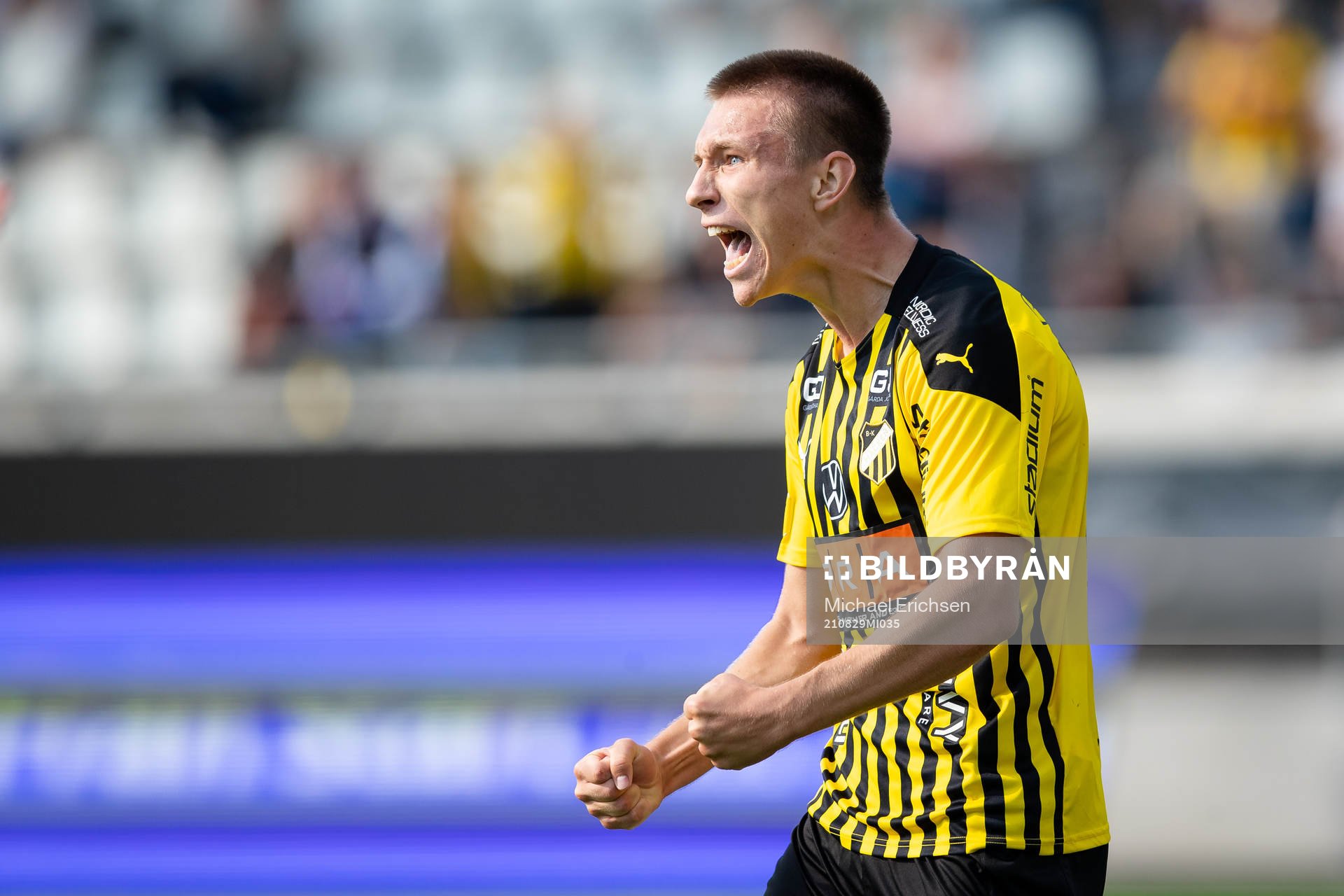 Häckens Kristoffer Lund Hansen jublar