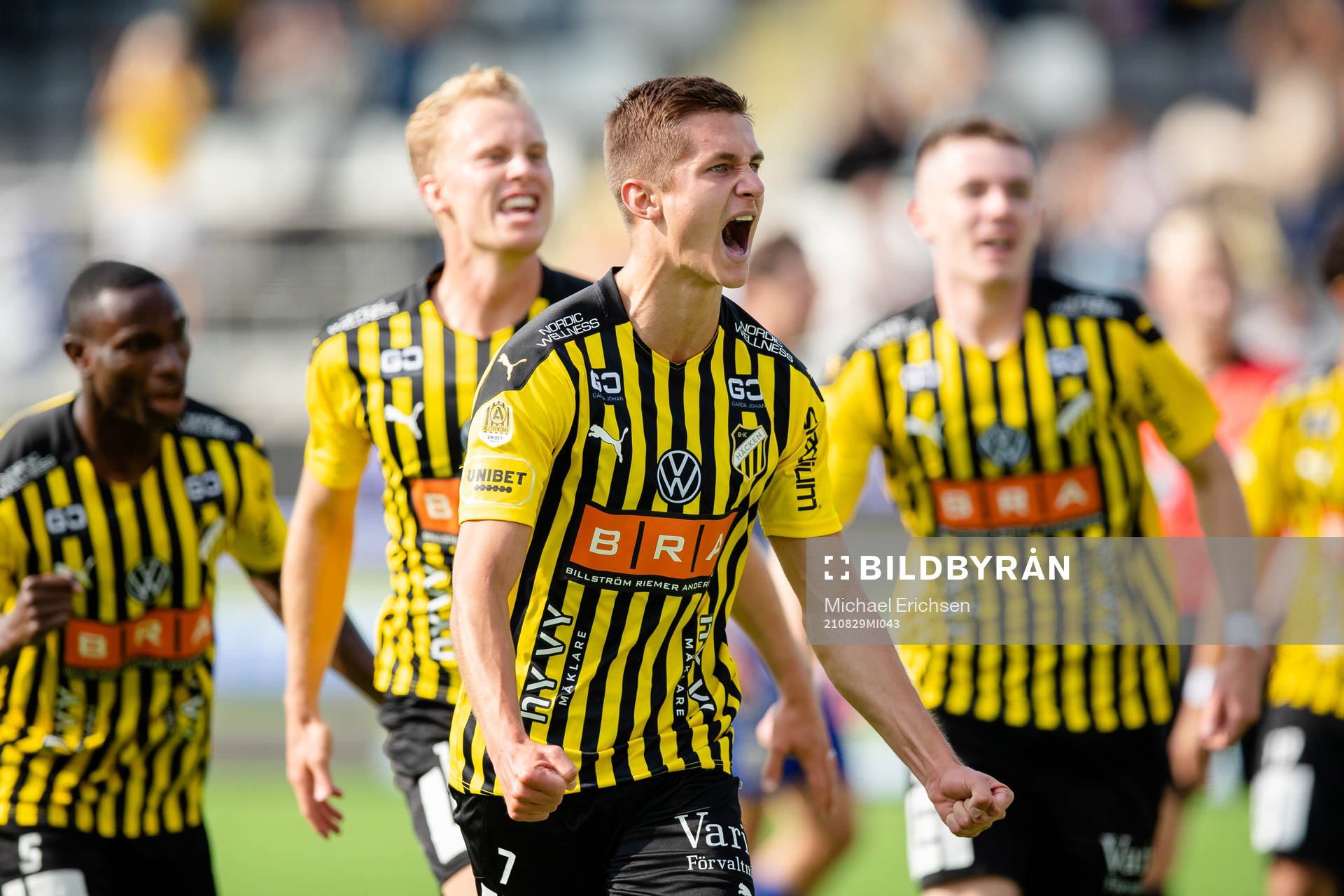 Häckens Leo Bengtsson jublar