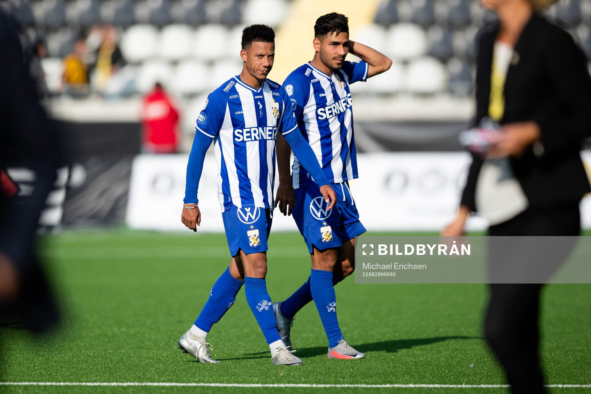IFK Göteborgs Tobias Sana och Hosam Aiesh  deppar