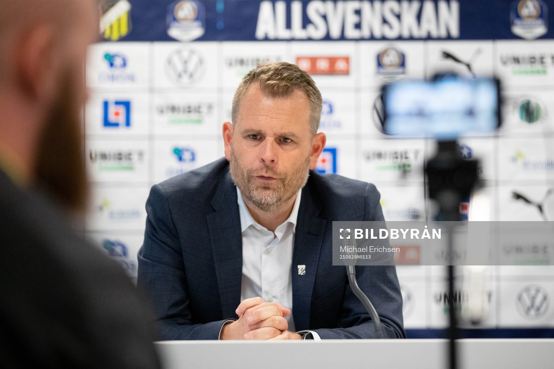 IFK Göteborgs tränare Mikael Stahre på presskonferensen