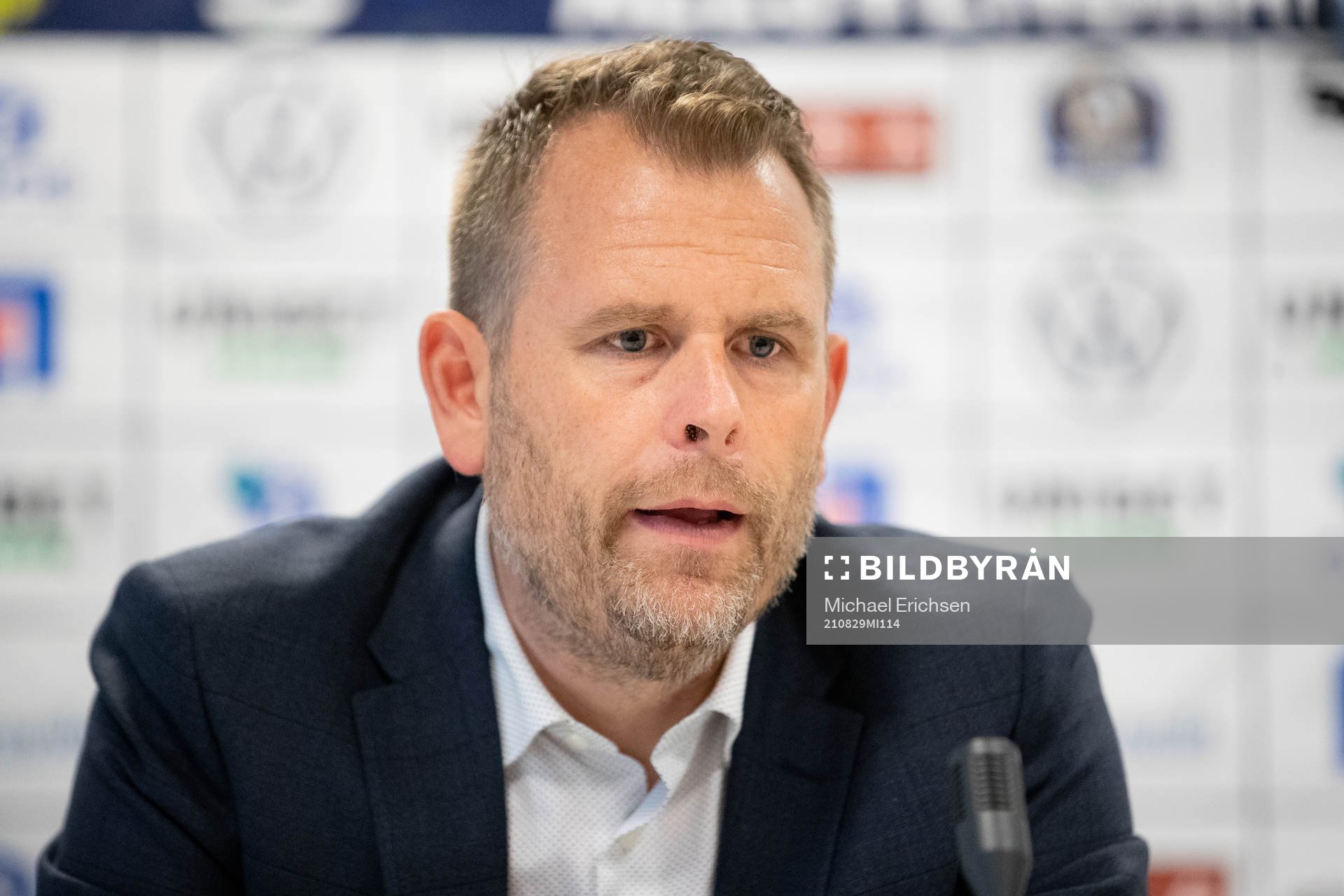 IFK Göteborgs tränare Mikael Stahre på presskonferensen