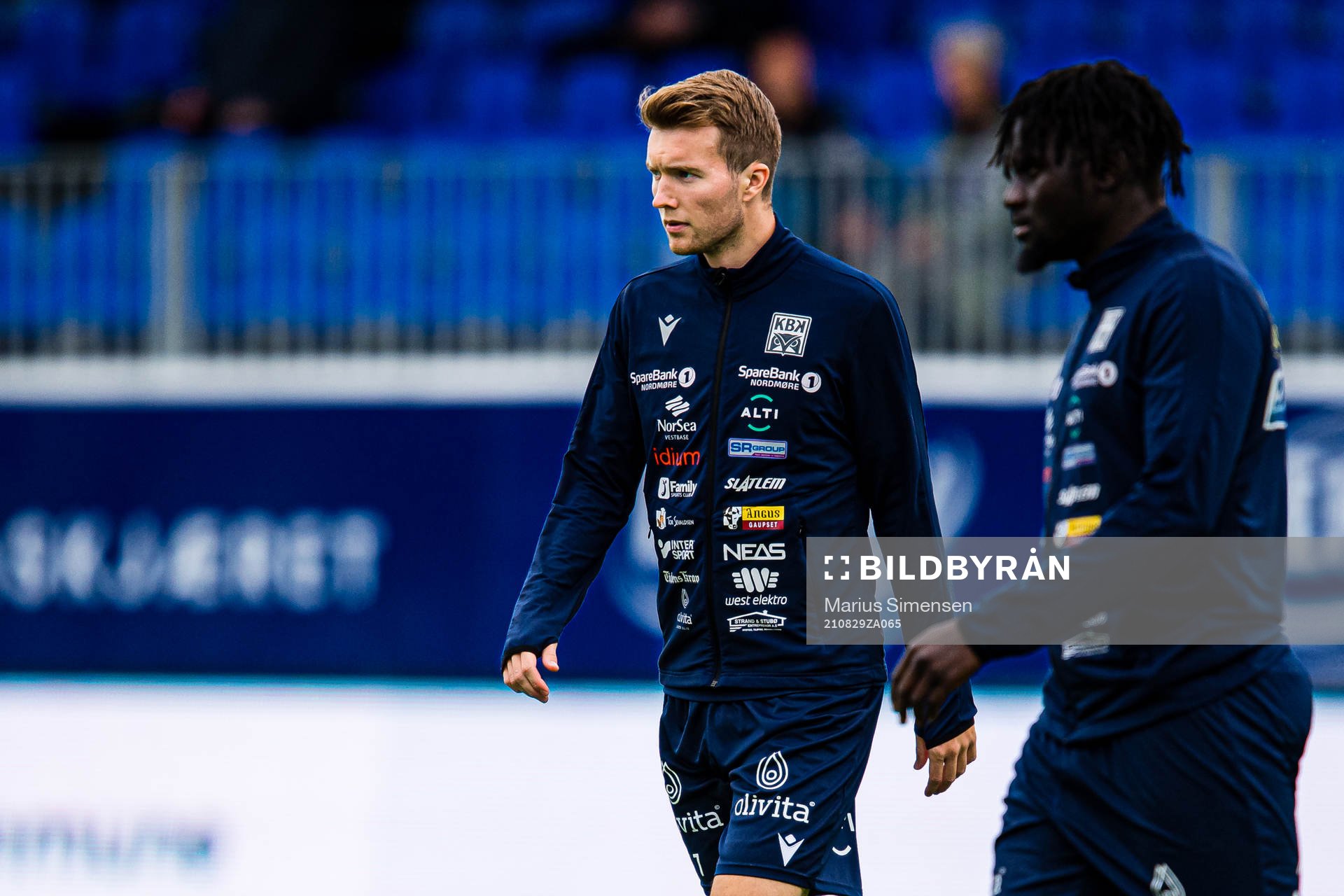 Jesper Strand Isaksen of Kristiansund warms up