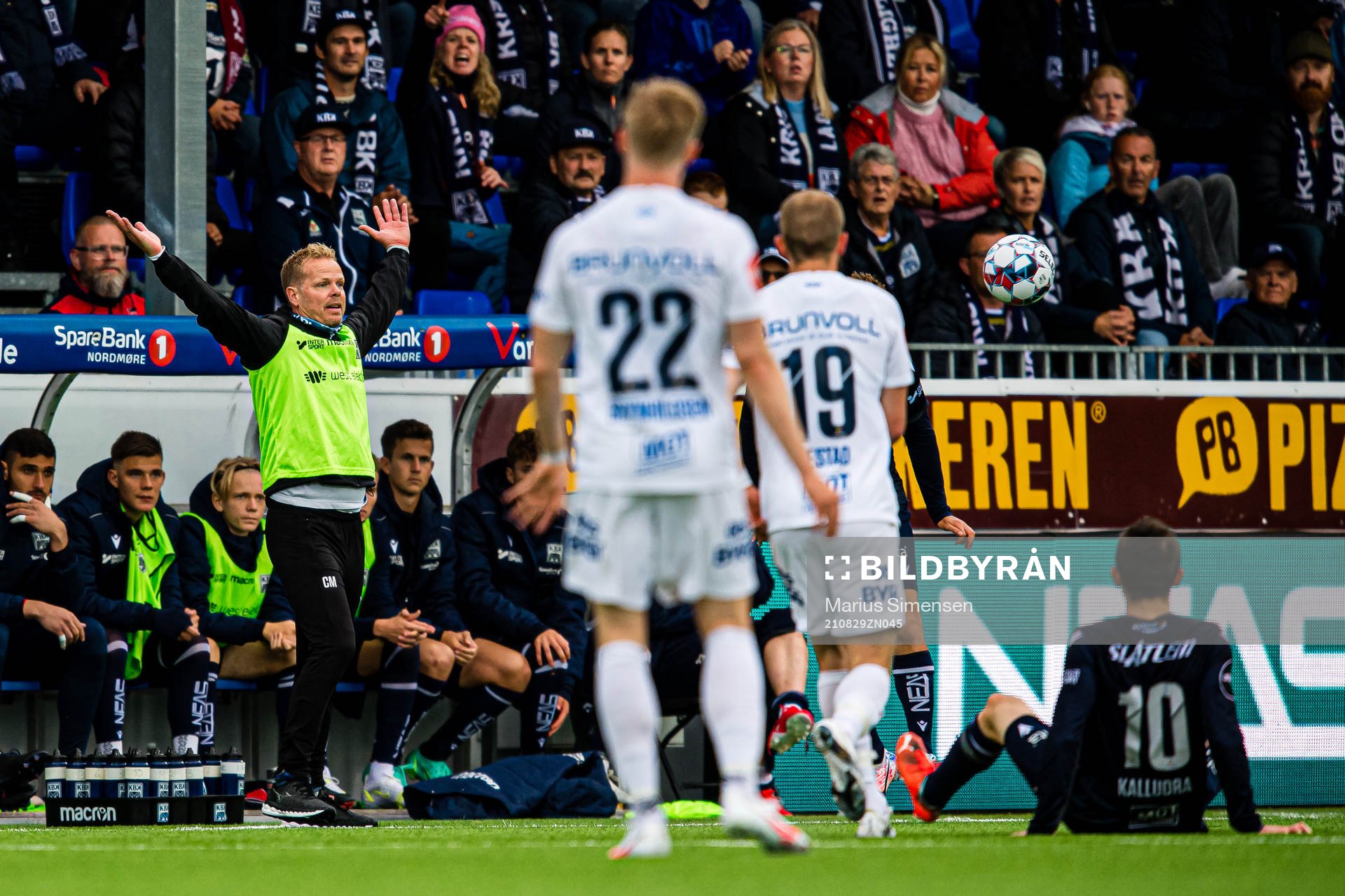 Christian Michelsen, head coach of Kristiansund, reacts