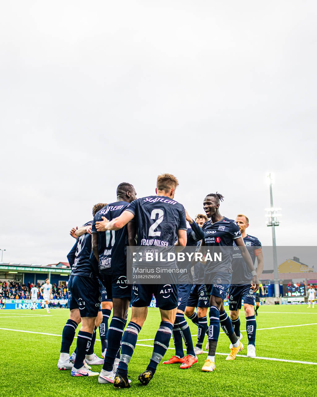 Moses Dramwi Mawa of Kristiansund celebrates