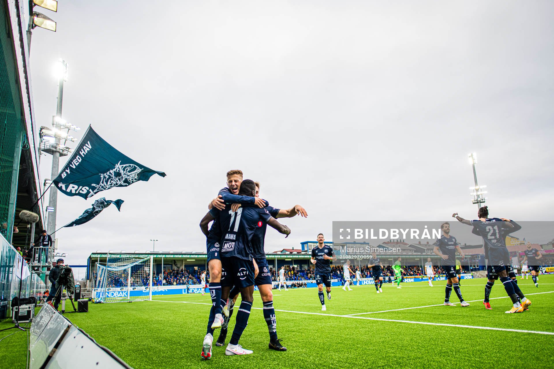 Moses Dramwi Mawa of Kristiansund celebrates
