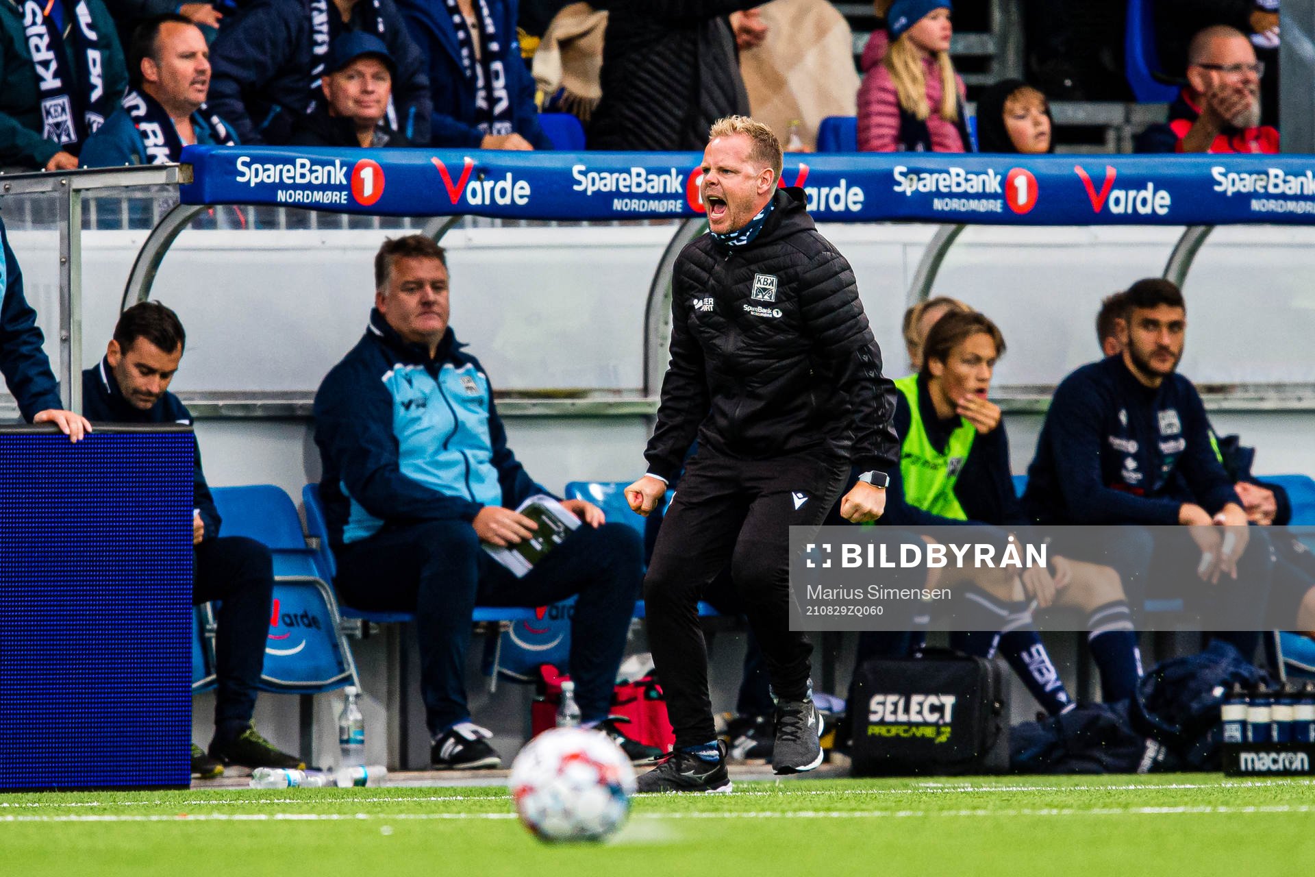 Christian Michelsen, head coach of Kristiansund, reacts