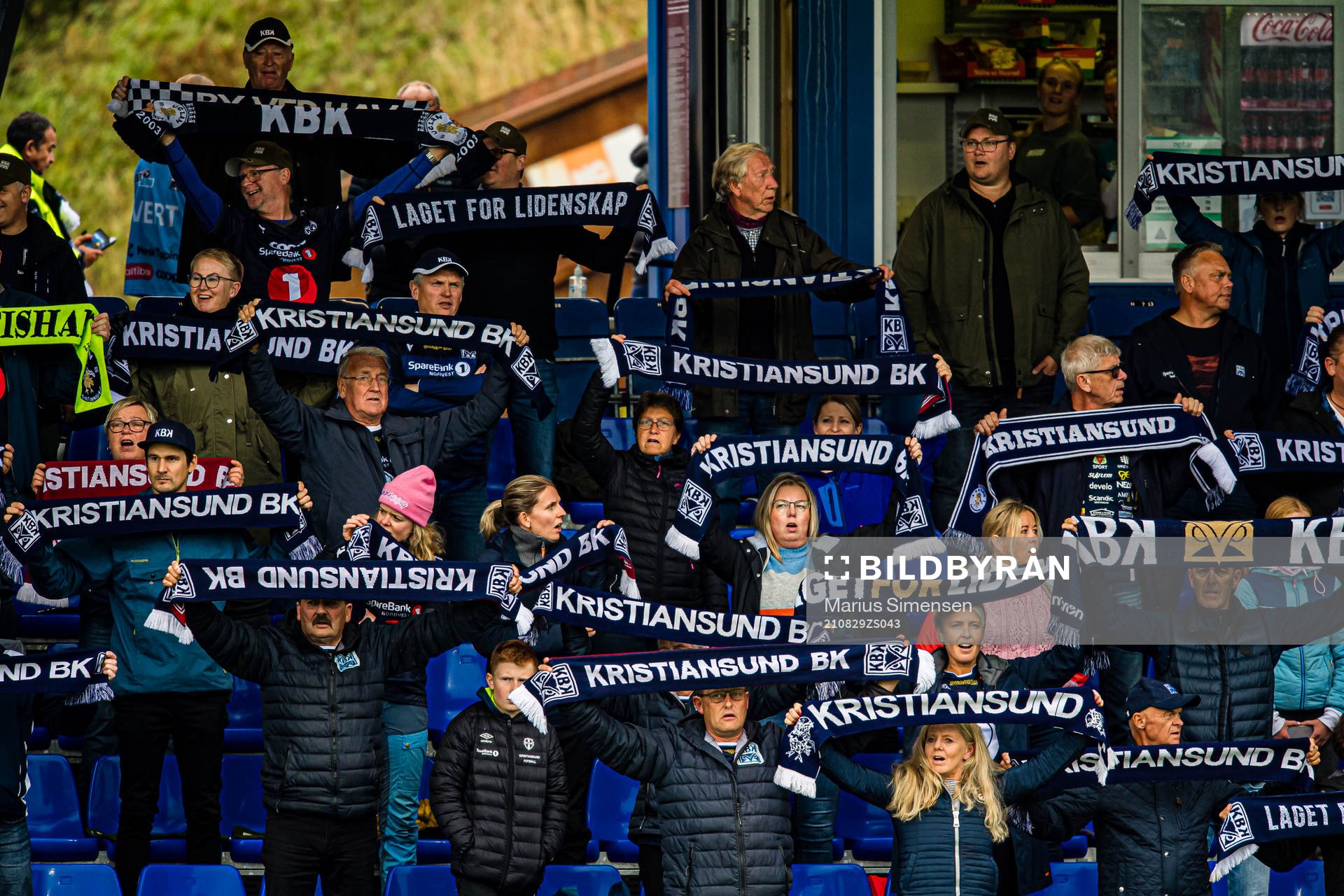 Spectators in the stands