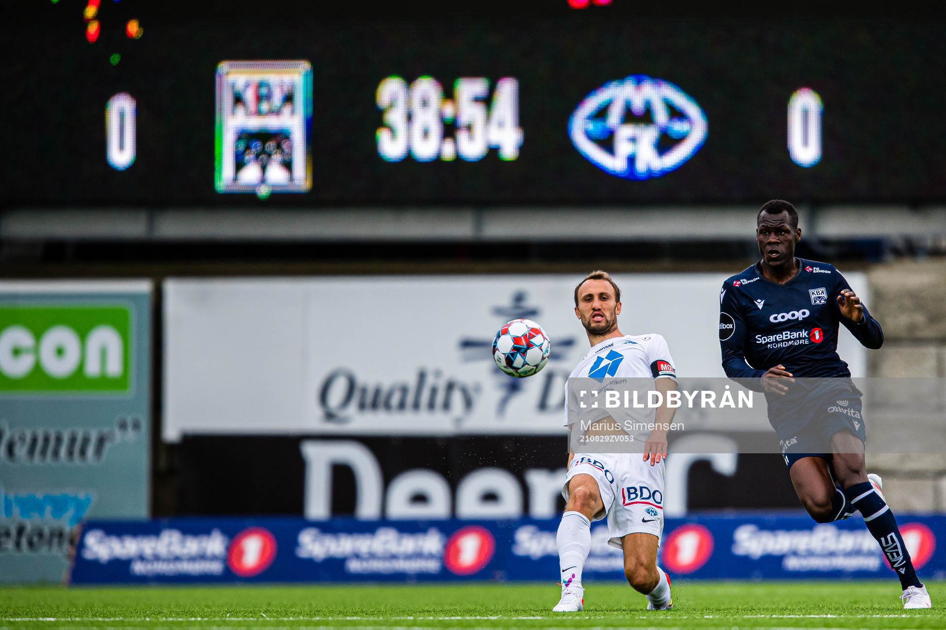 Magnus Wolff Eikrem of Molde and Moses Dramwi Mawa of