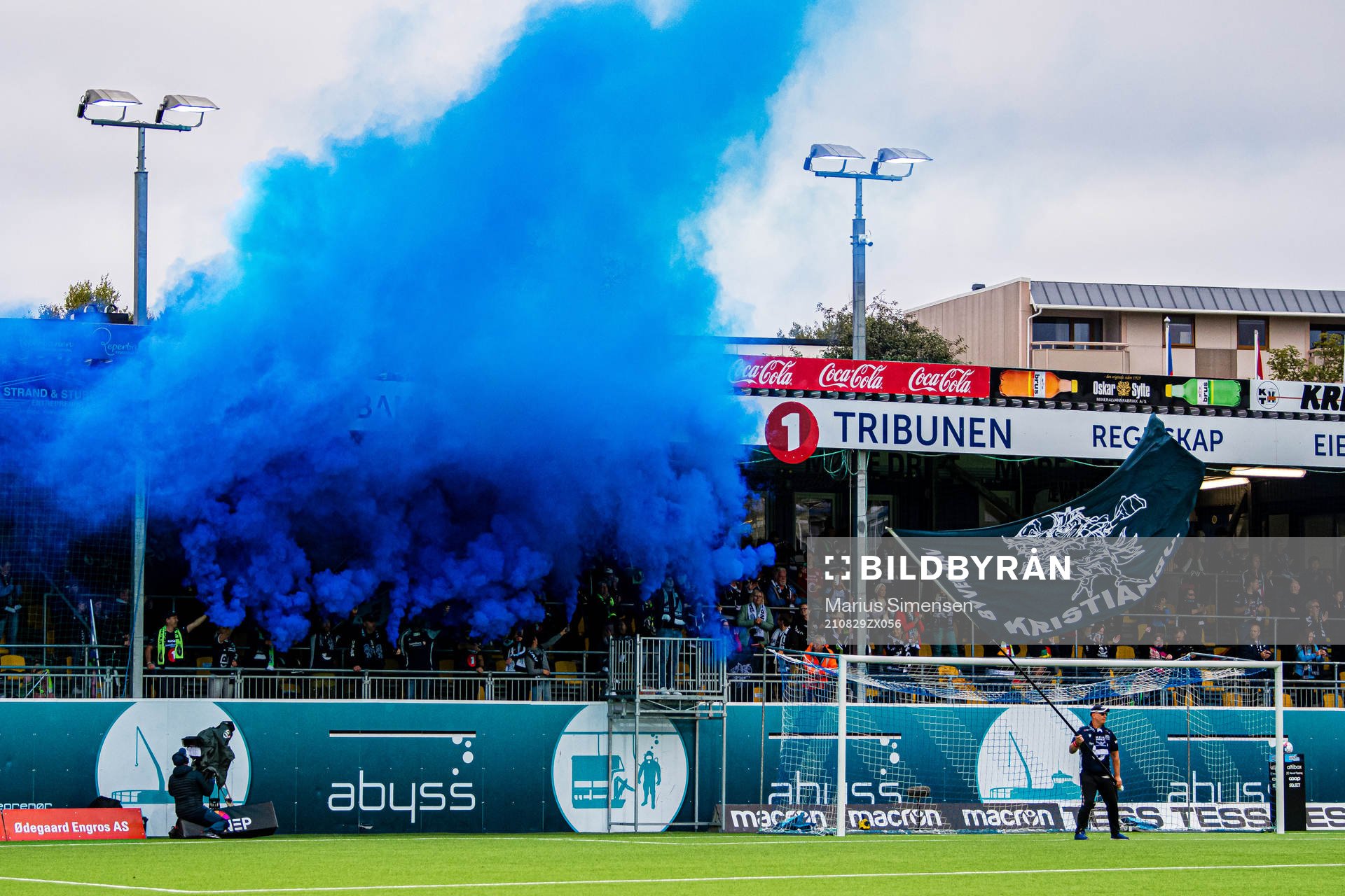 Spectators in the stands