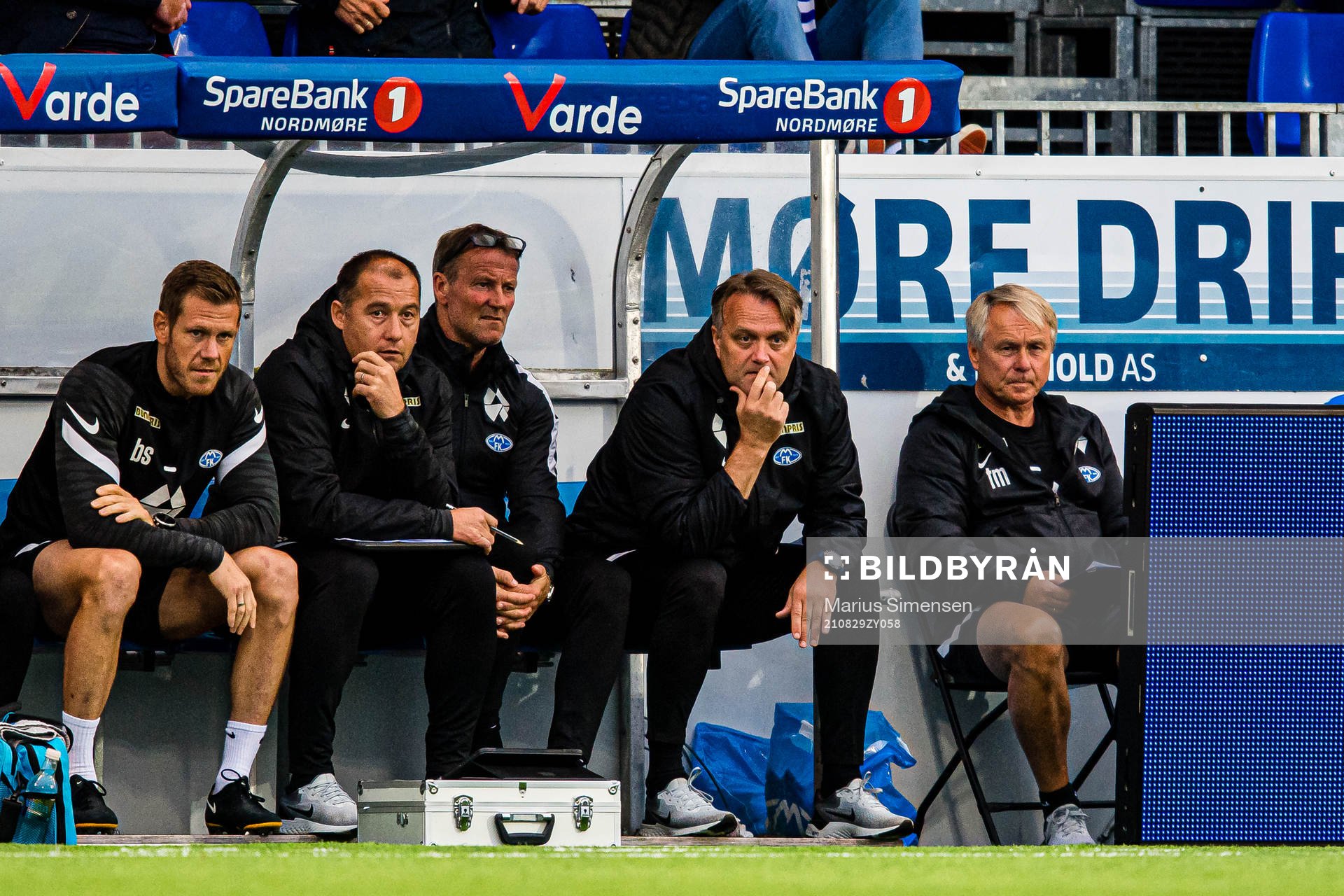 Erling Moe, head coach of Molde, looks dejected