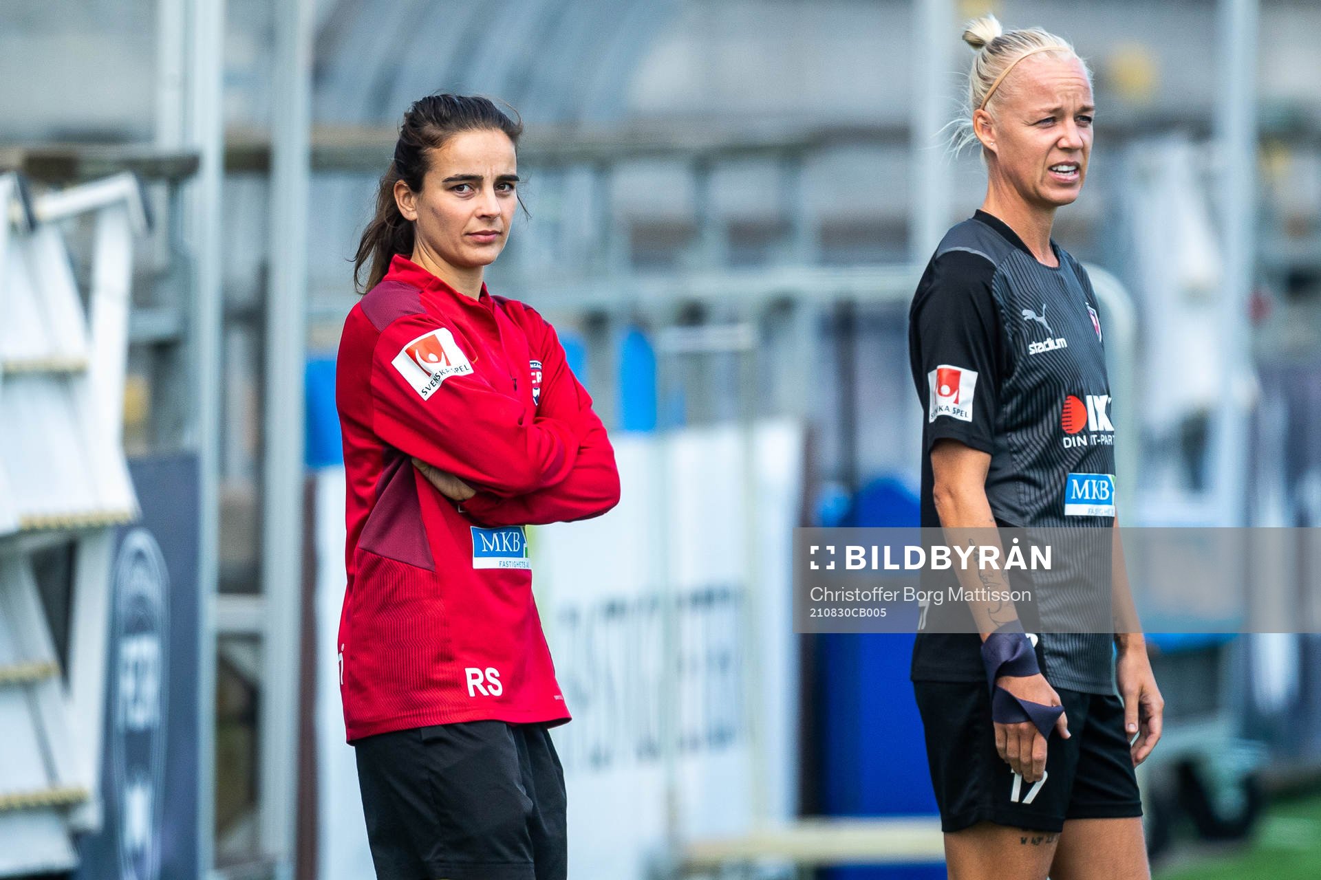 Renee Slegers, head coach and Caroline Seger