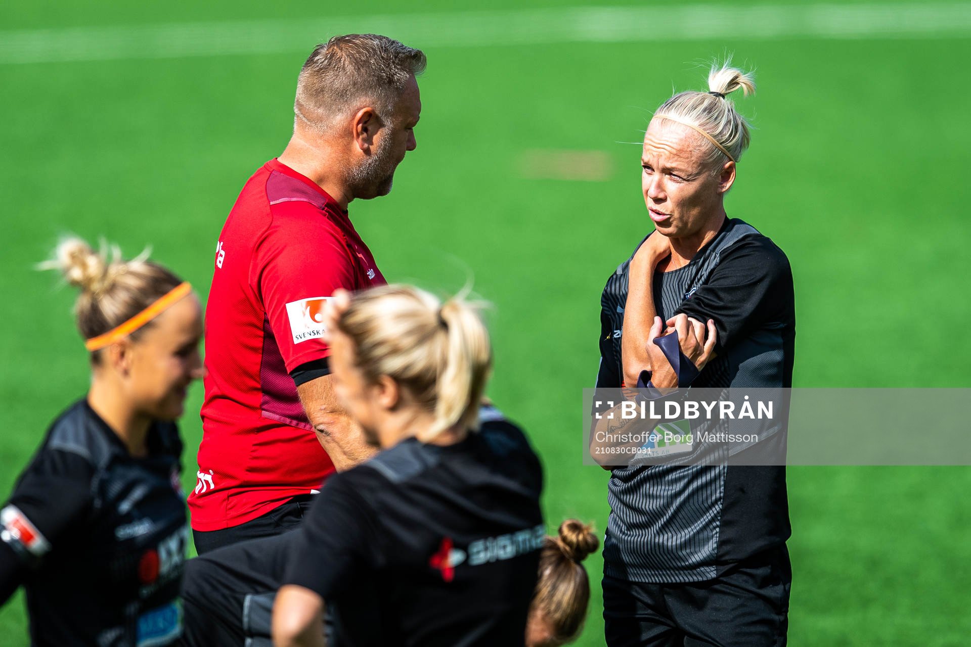 Patrick Winqvist, assistant coach and Caroline Seger