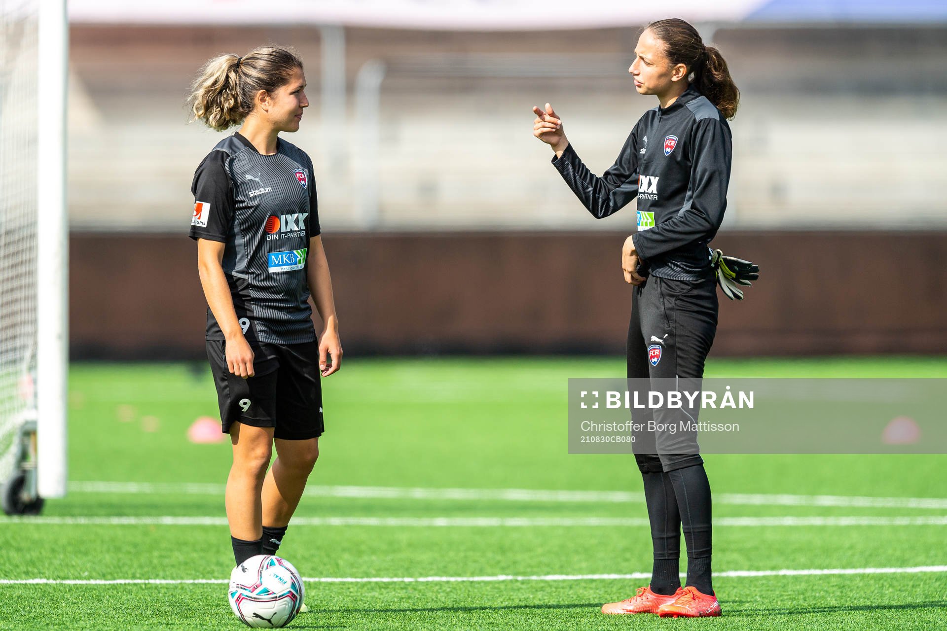 Loreta Kullashi and goalkeeper Somea Polozen