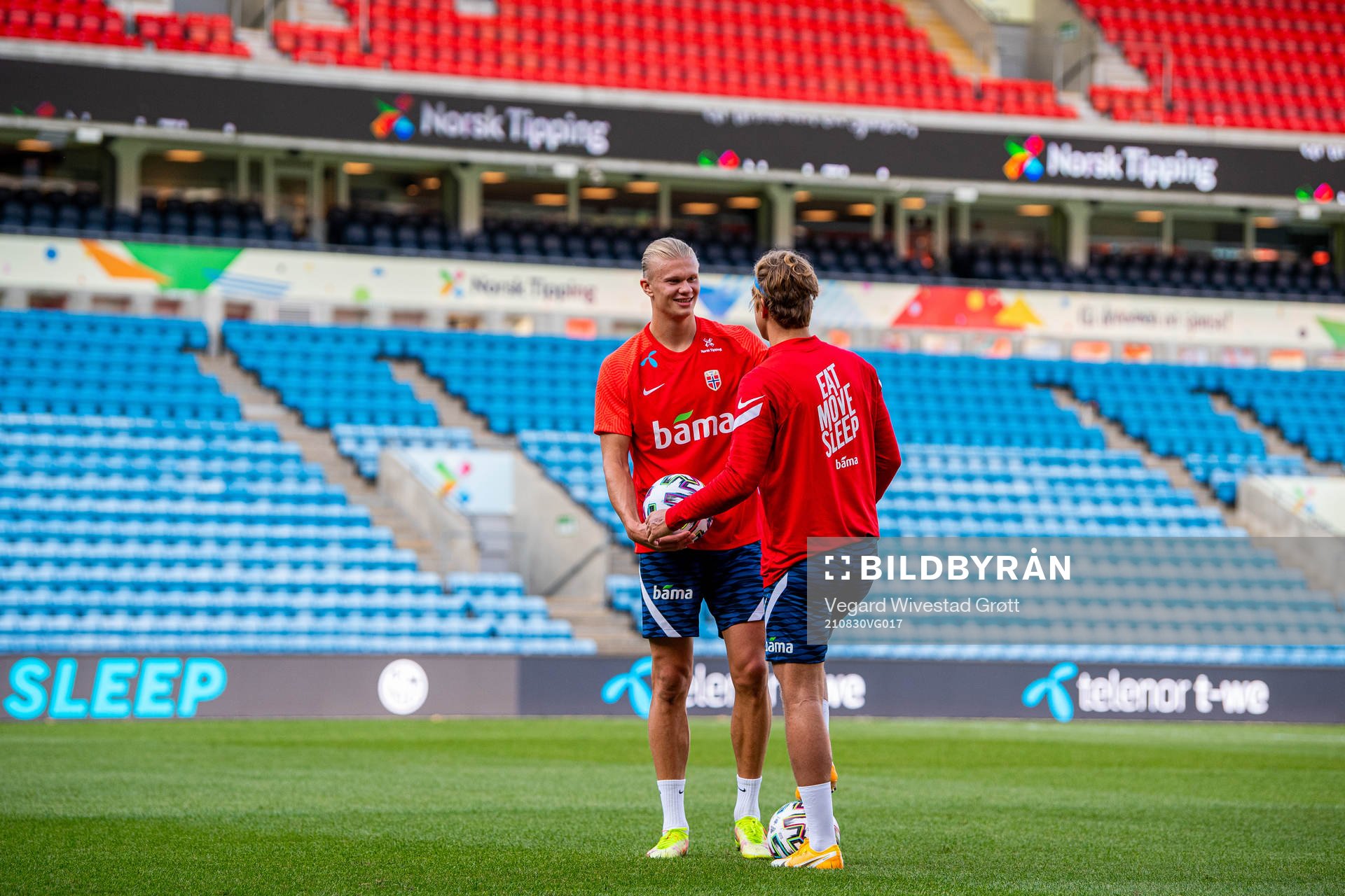 Erling Braut Haaland and Erik Botheim of the Norwegian