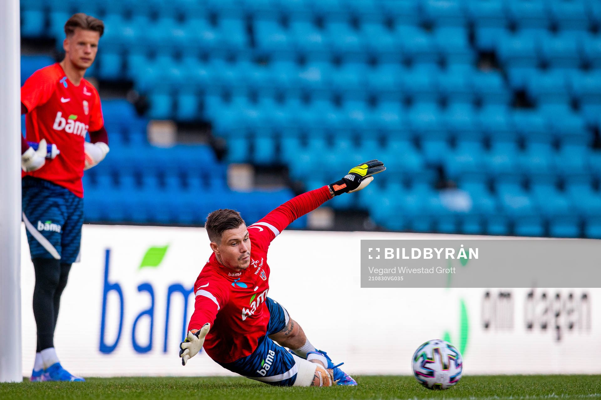 Goalkeeper Per Kristian Bråtveit of the Norwegian national