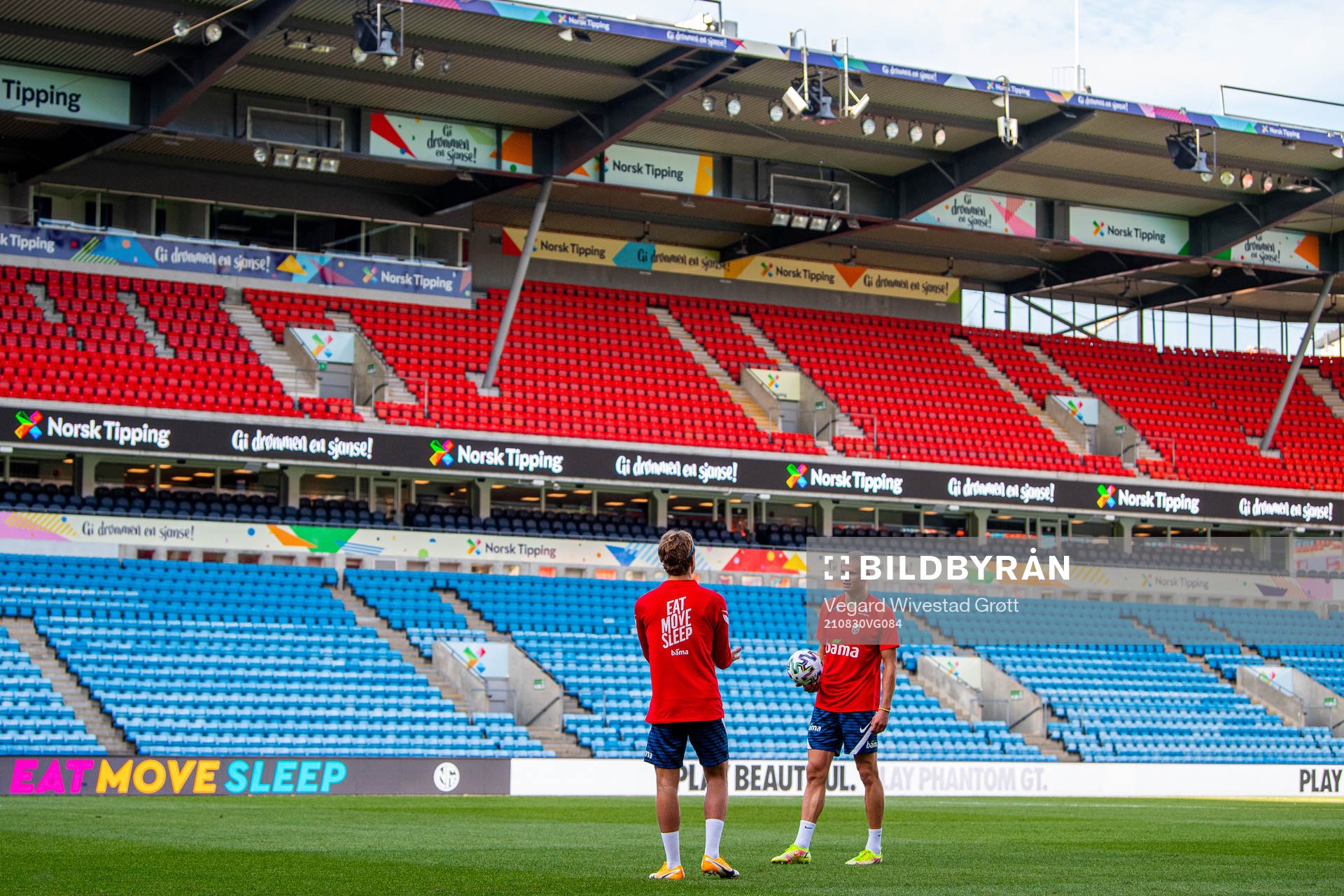Erik Botheim and Erling Braut Haaland of the Norwegian