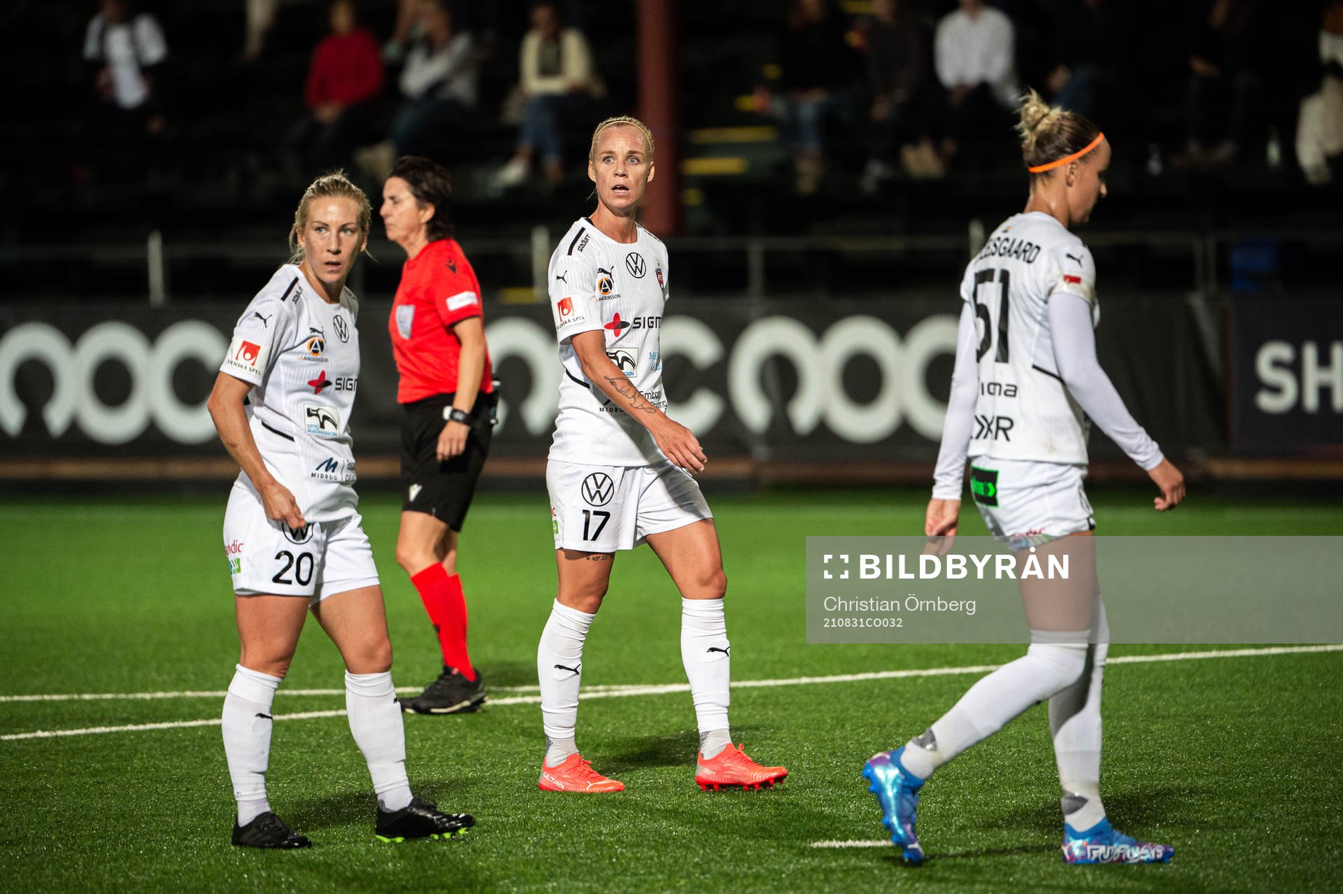 Mia Persson, Caroline Seger and Sanne Troelsgaard of