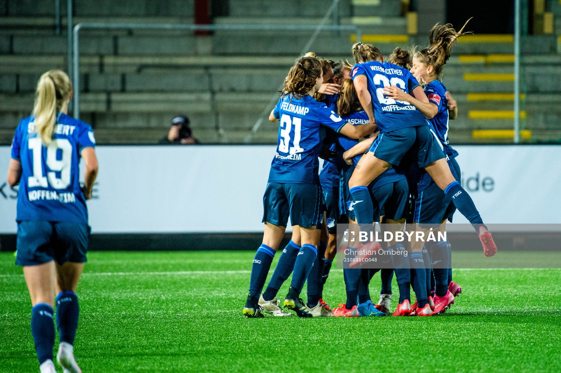 during the UEFA Women's Champions League football match between Rosengård and Hoffenheim on August 31, 2021 in Malmö.