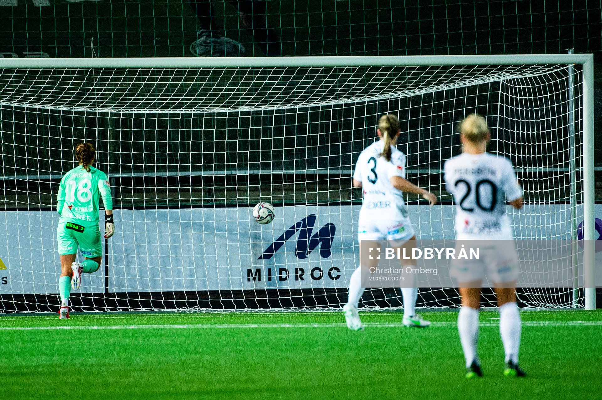 0-3. Goalkeeper Teagan Micah of Rosengård during the UEFA Women's Champions League football match between Rosengård and Hoffenheim on August 31, 2021 in Malmö.