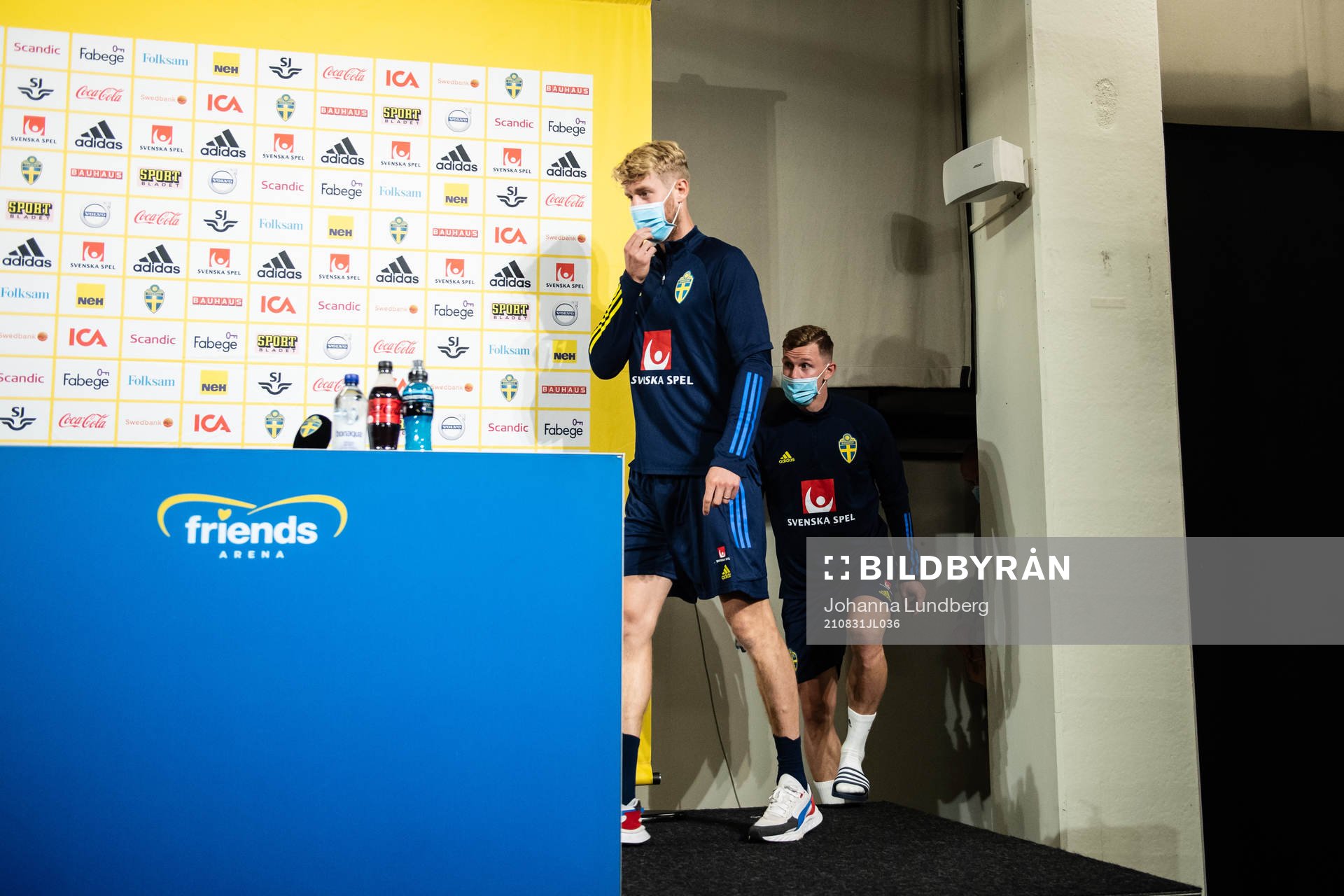 Filip Helander and Emil Krafth of the Swedish national team
