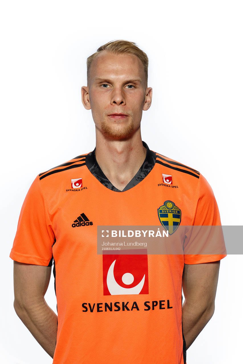 Goalkeeper Pontus Dahlberg of the Swedish national football