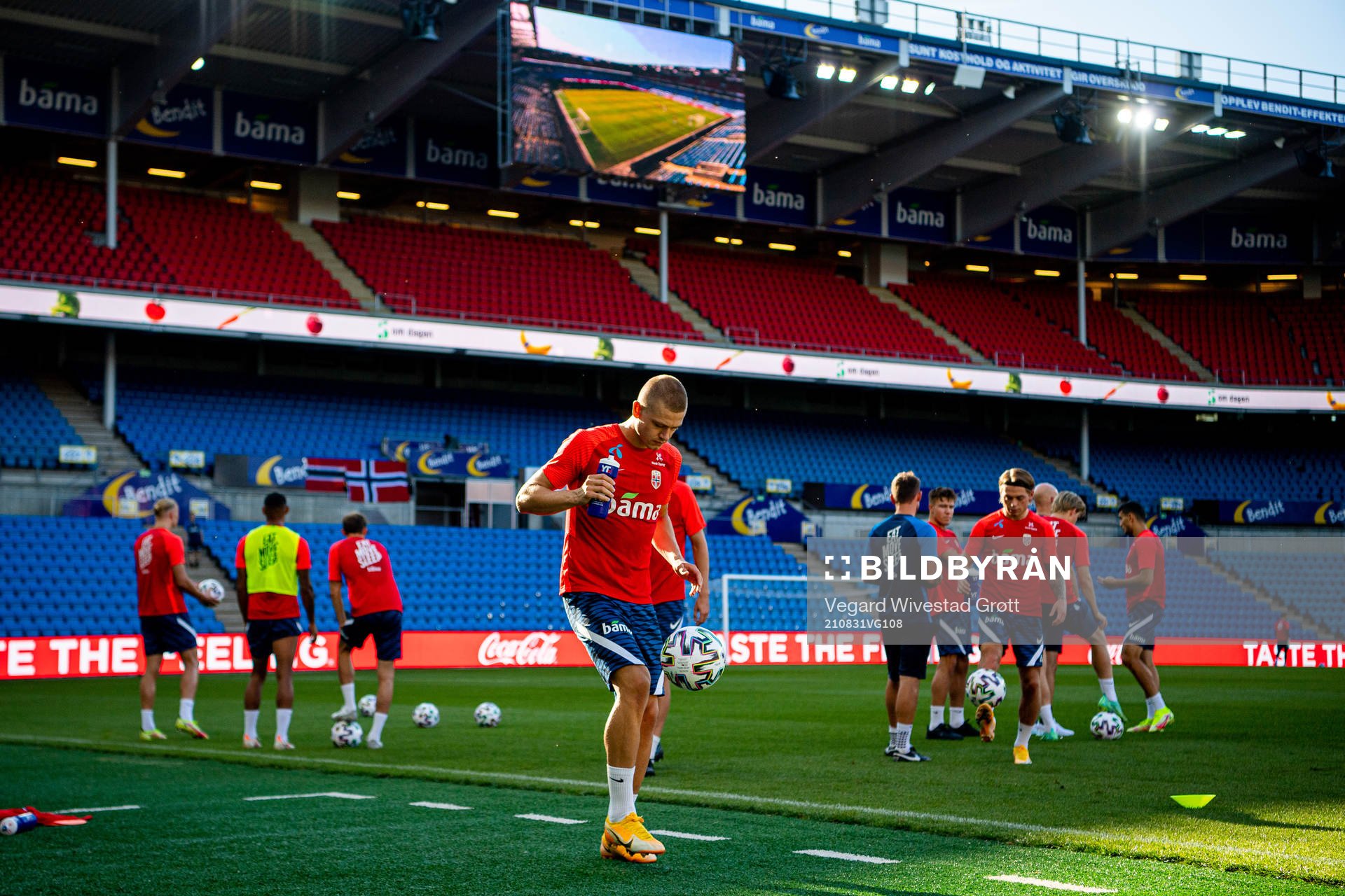 Julian Ryerson of the Norwegian national football team during a training session on August 31, 2021 in Oslo. 