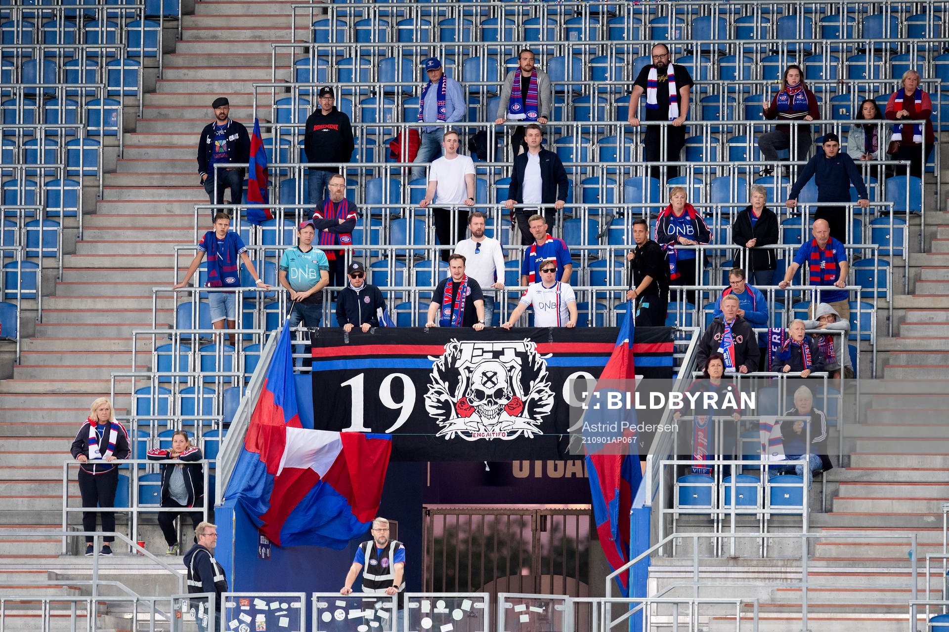 Spectators in the stands