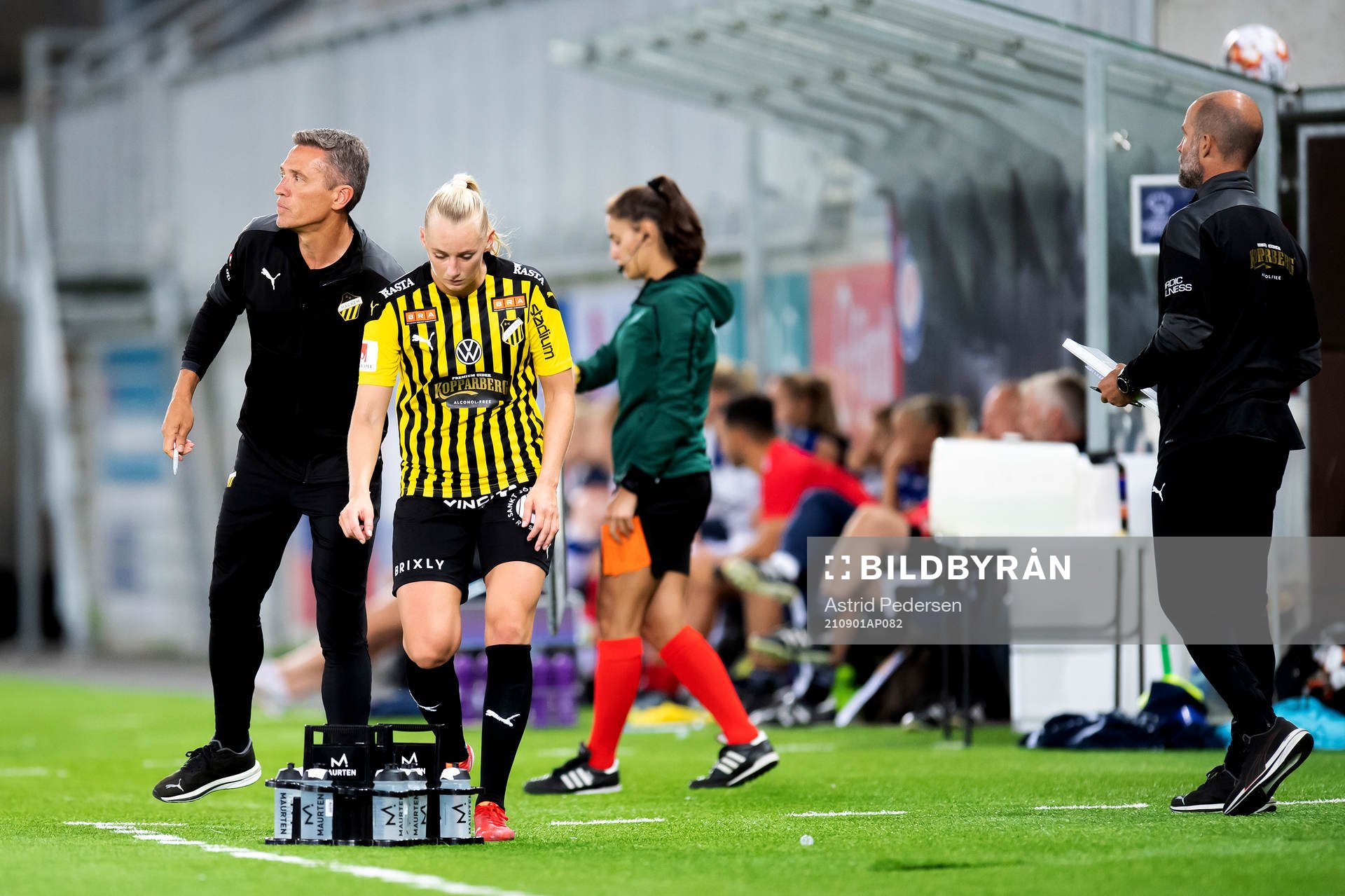 Mats Gren, head coach of Häcken, and Stina Blackstenius