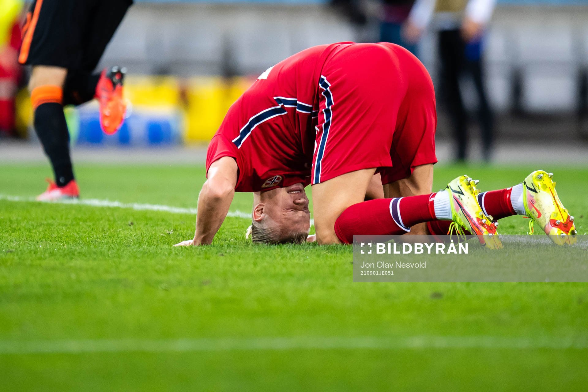 Erling Braut Haaland of Norway looks dejected