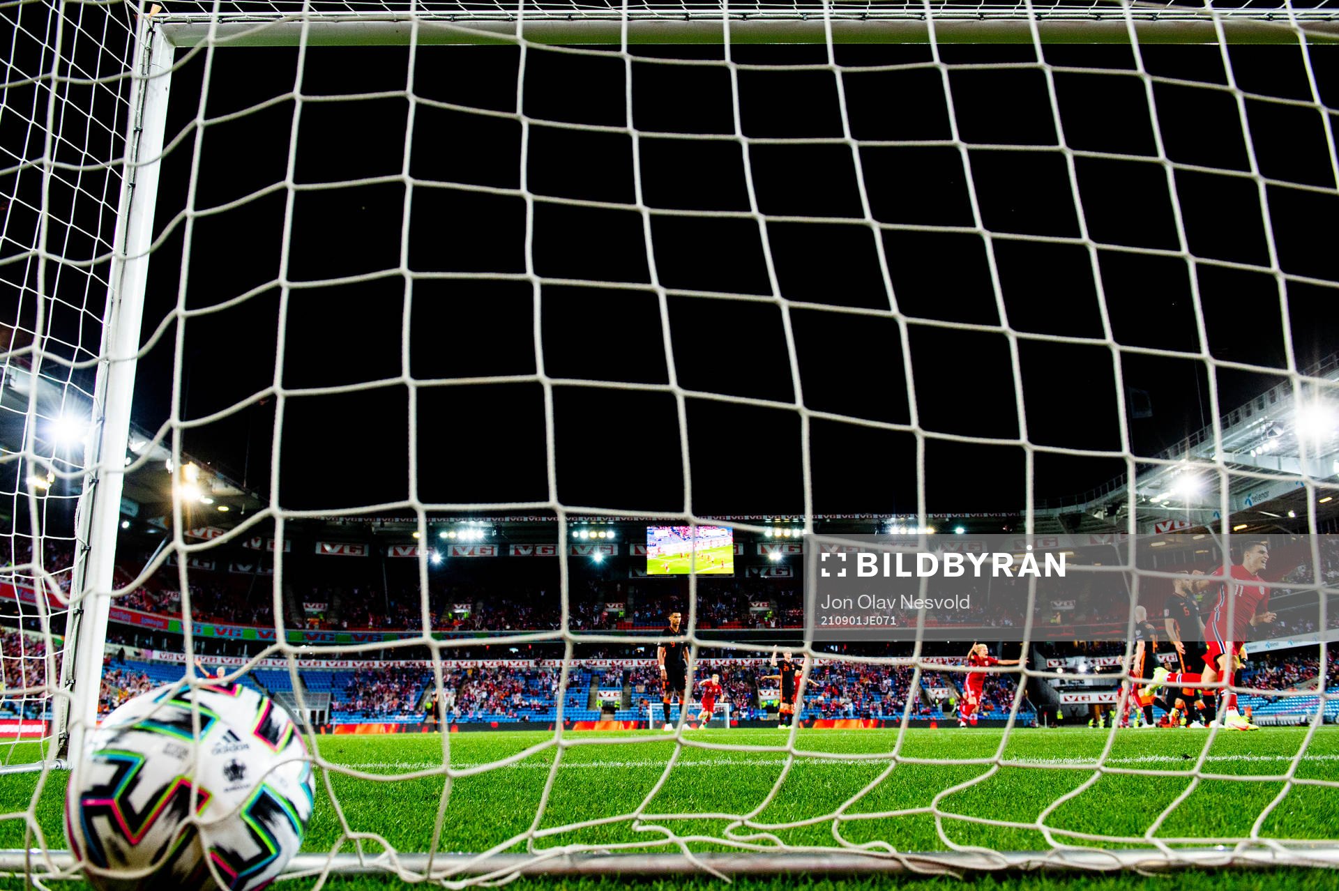 Mohamed Elyounoussi of Norway celebrates the 1-0 goal of