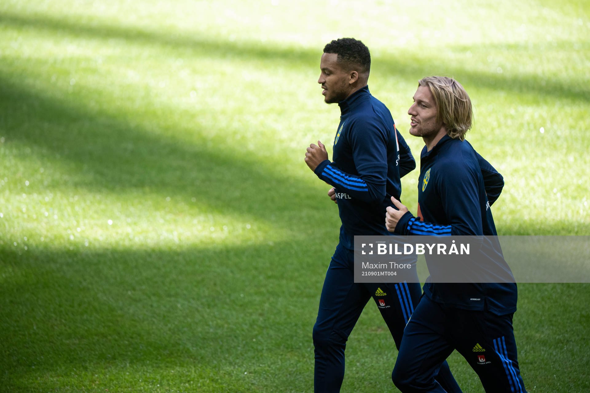 Martin Olsson and Emil Forsberg of the Swedish national team