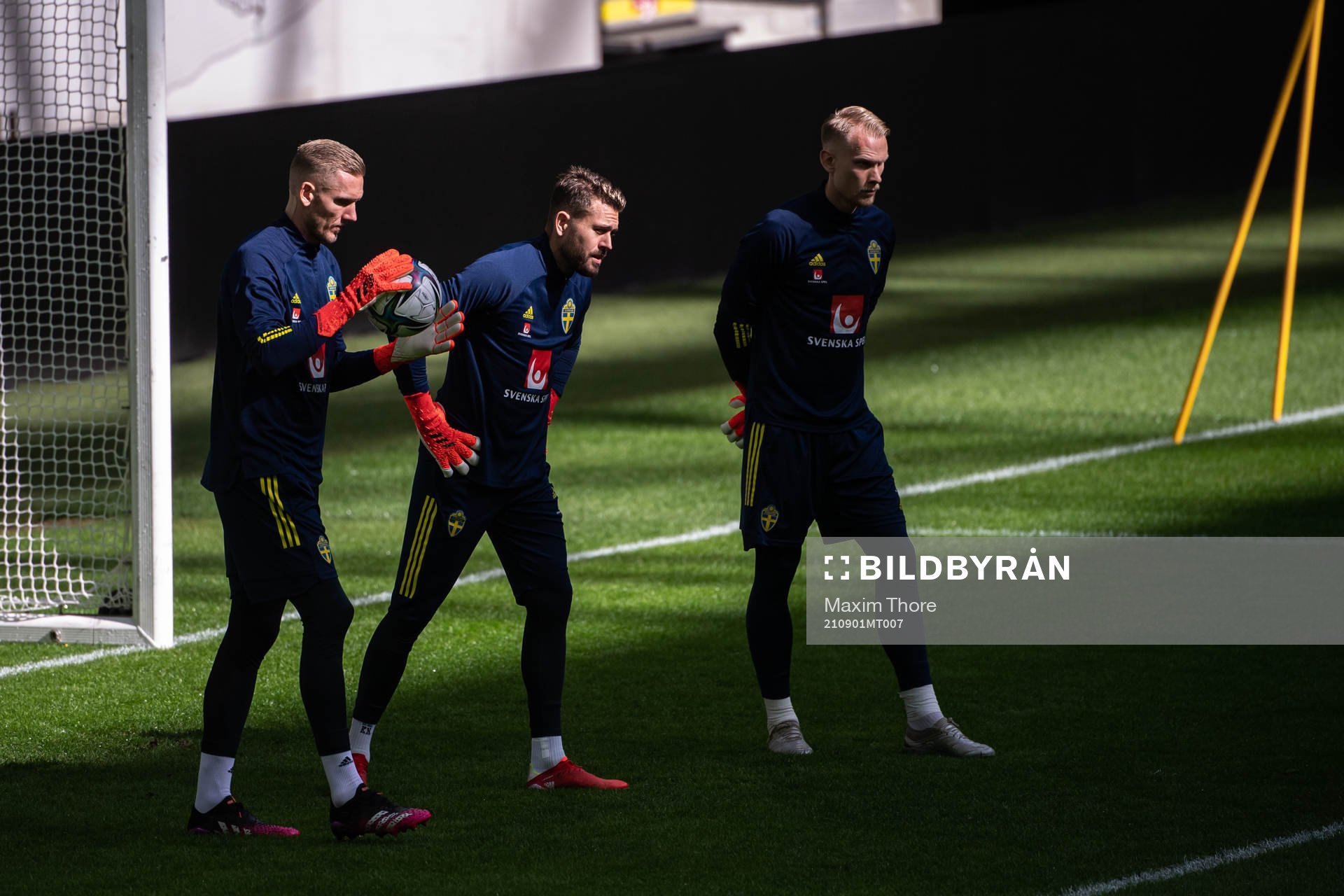 Goalkeepers Robin Olsen, Kristoffer Nordfeldt and Pontus