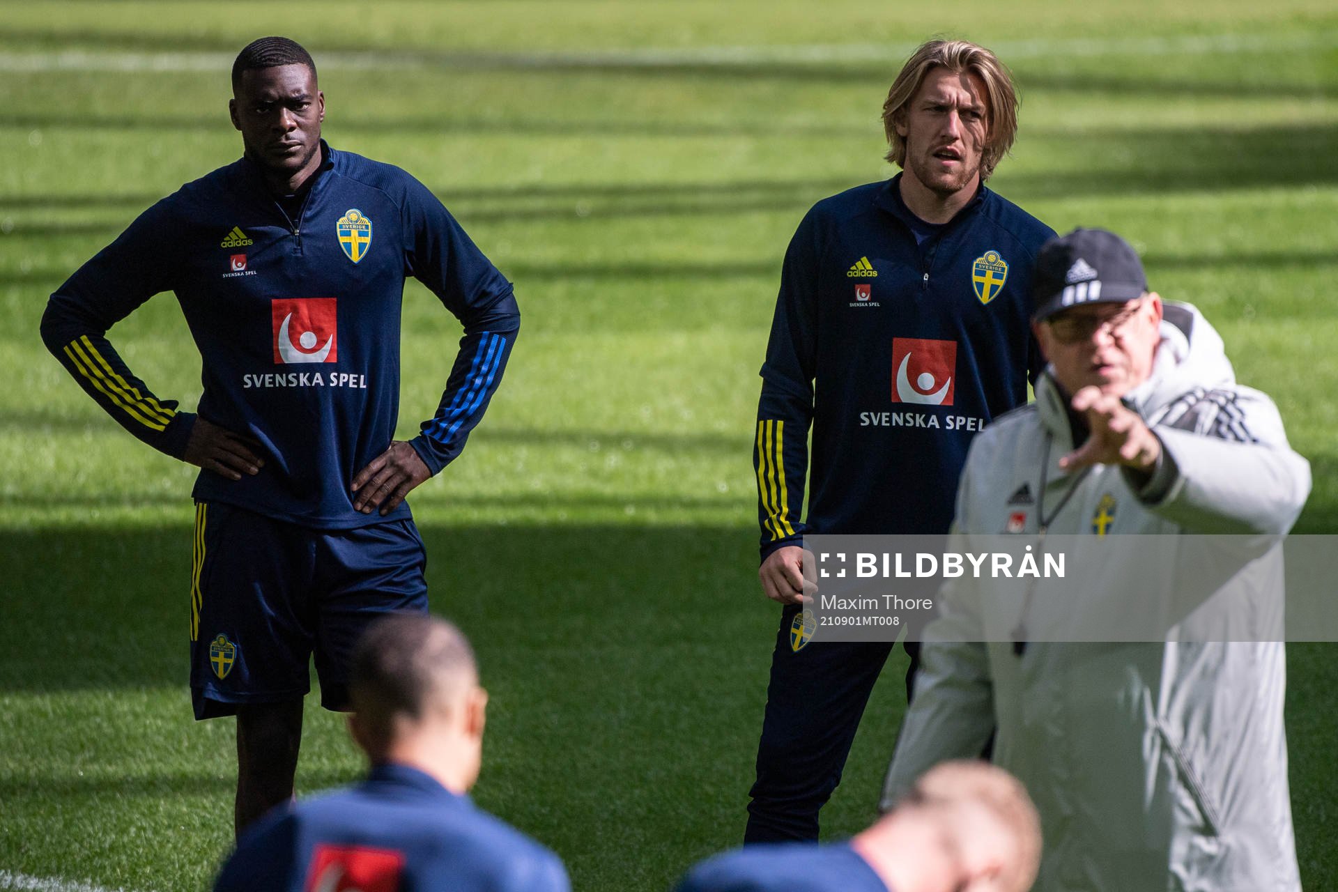 Ken Sema and Emil Forsberg of the Swedish national team