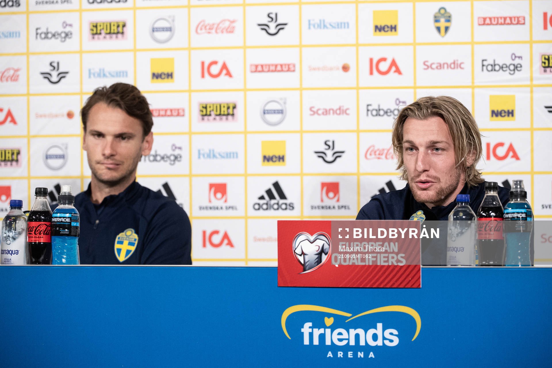 Albin Ekdal and Emil Forsberg of the Swedish national team