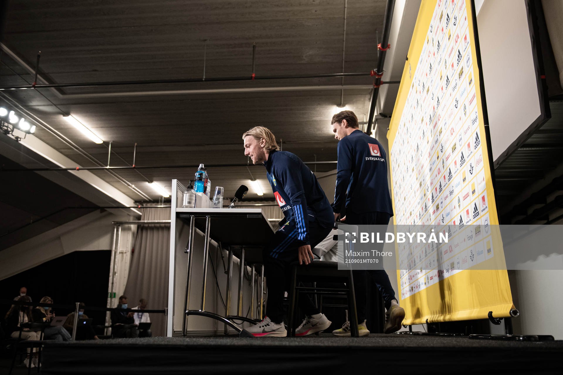 Emil Forsberg and Albin Ekdal of the Swedish national team