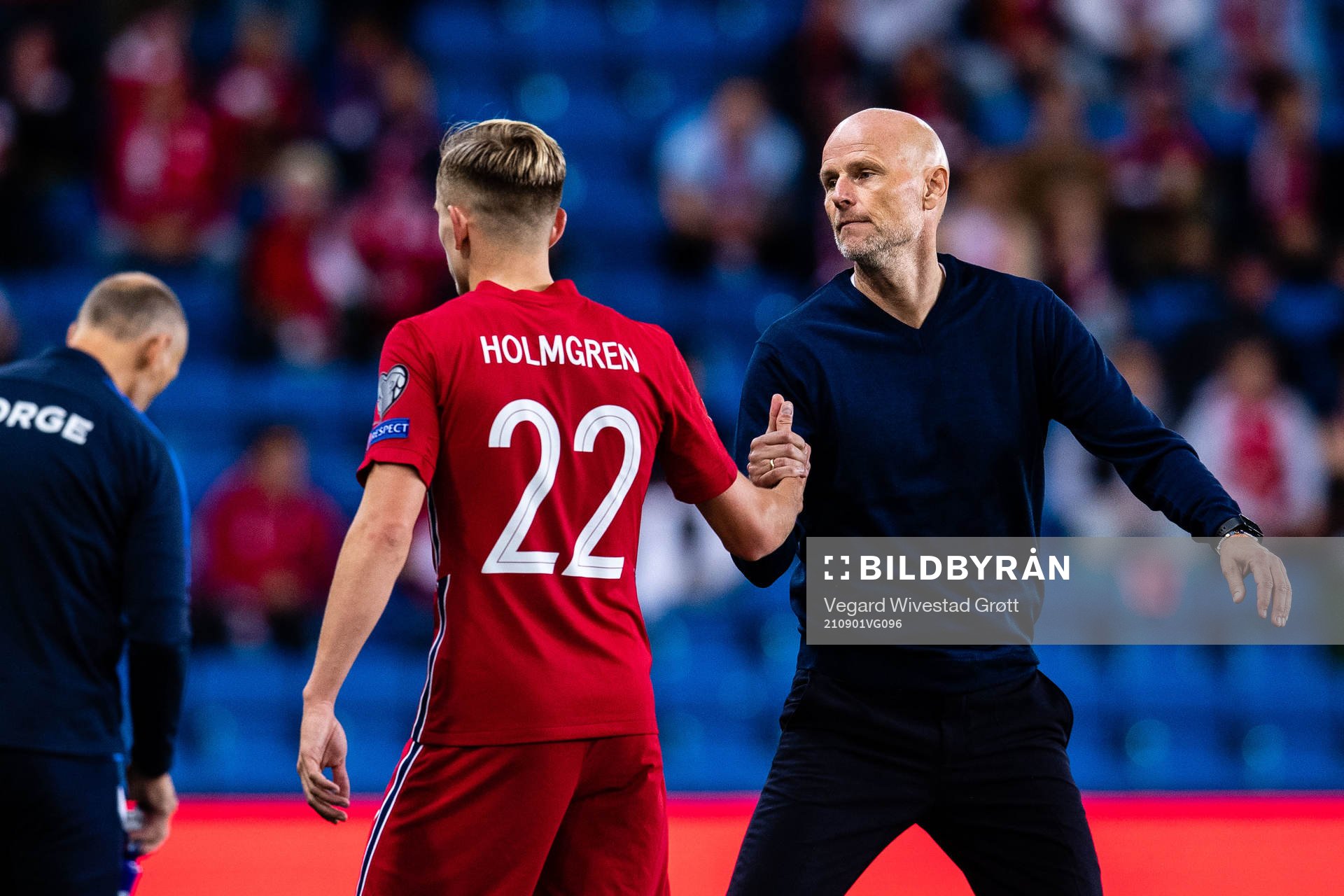 Marcus Holmgren Pedersen and Ståle Solbakken, head coach