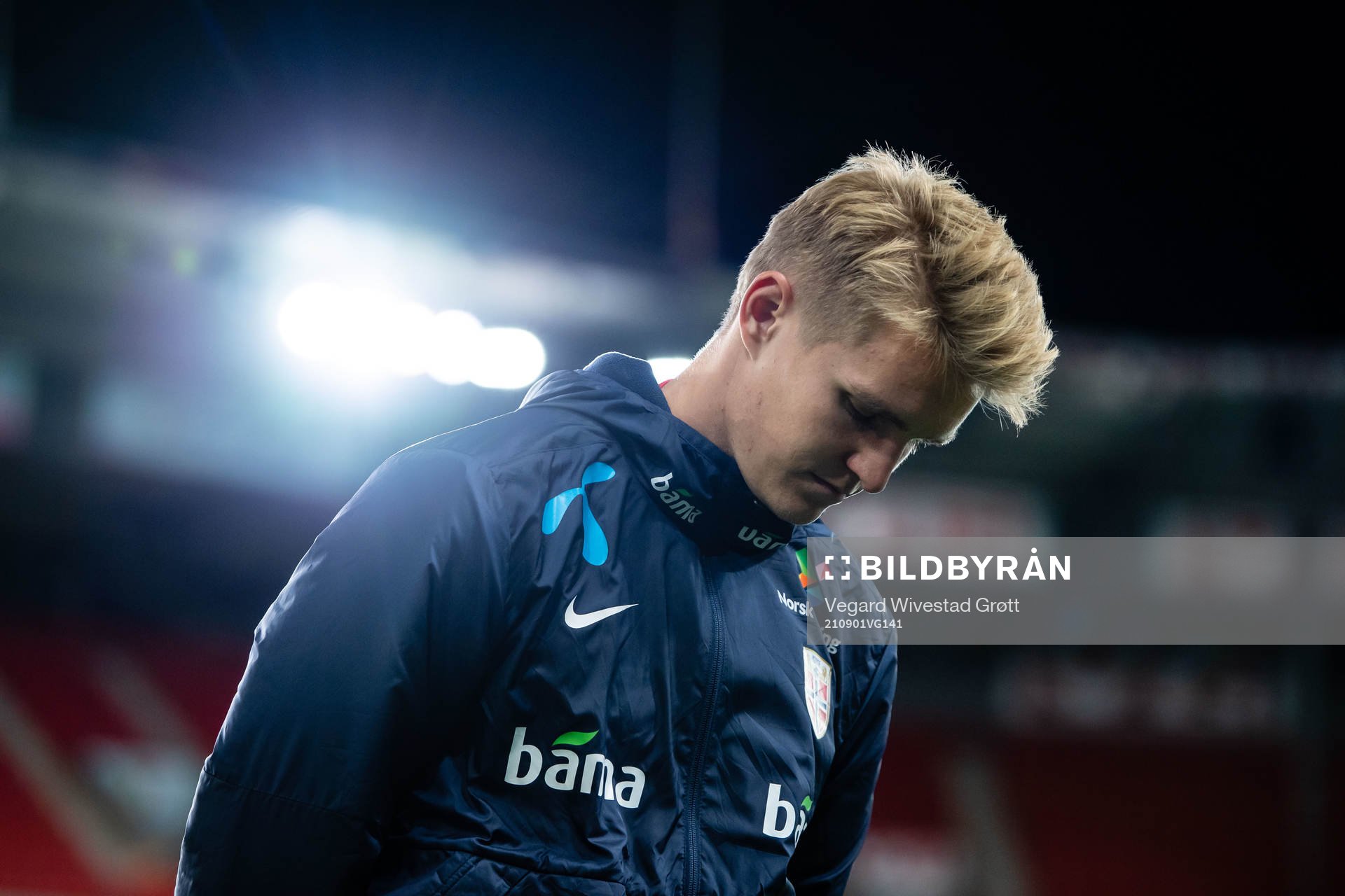 Martin Ødegaard of Norway looks dejected